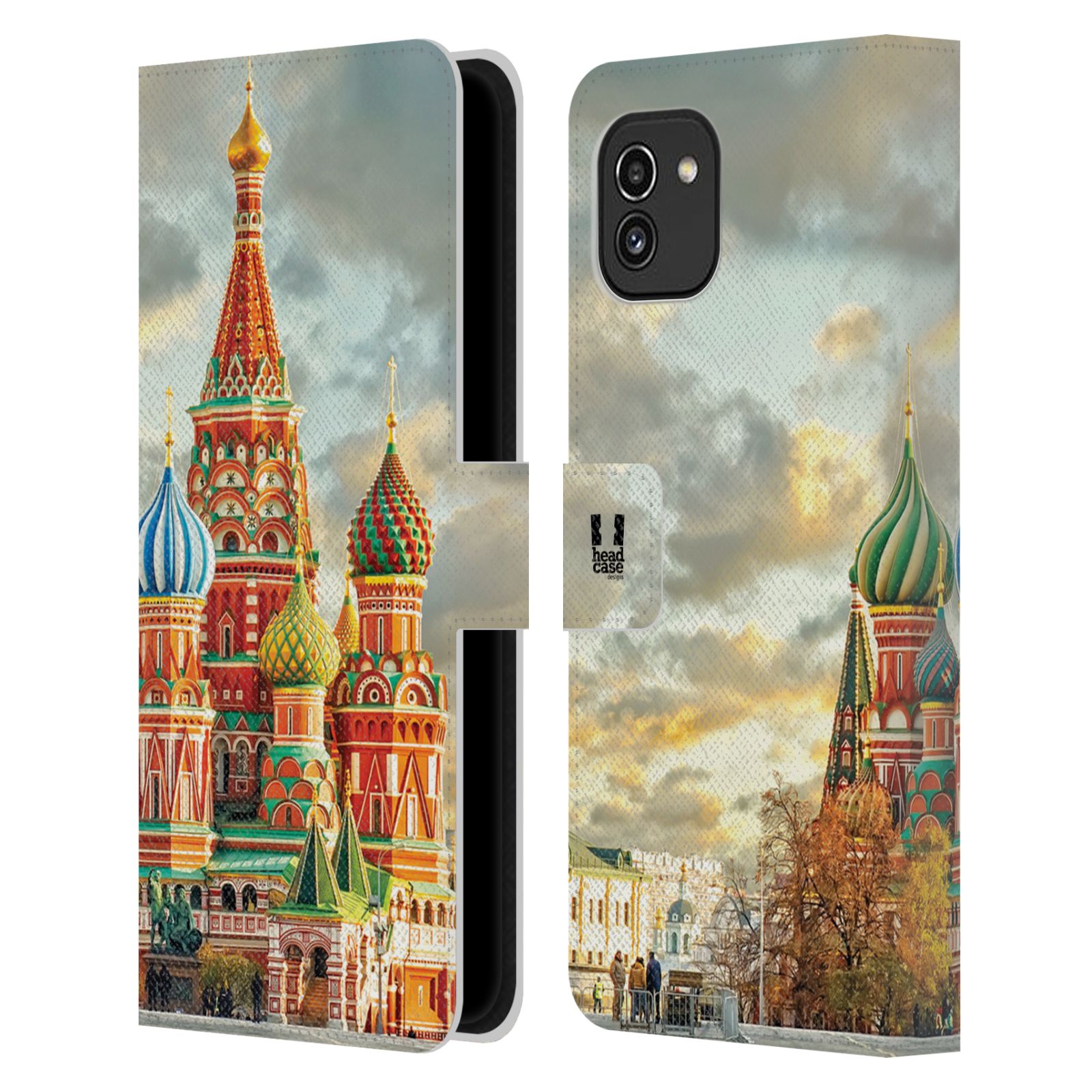 HEAD CASE Pouzdro pro mobil Samsung Galaxy A03 - Rusko, Moskva - Rudé náměstí Chrám