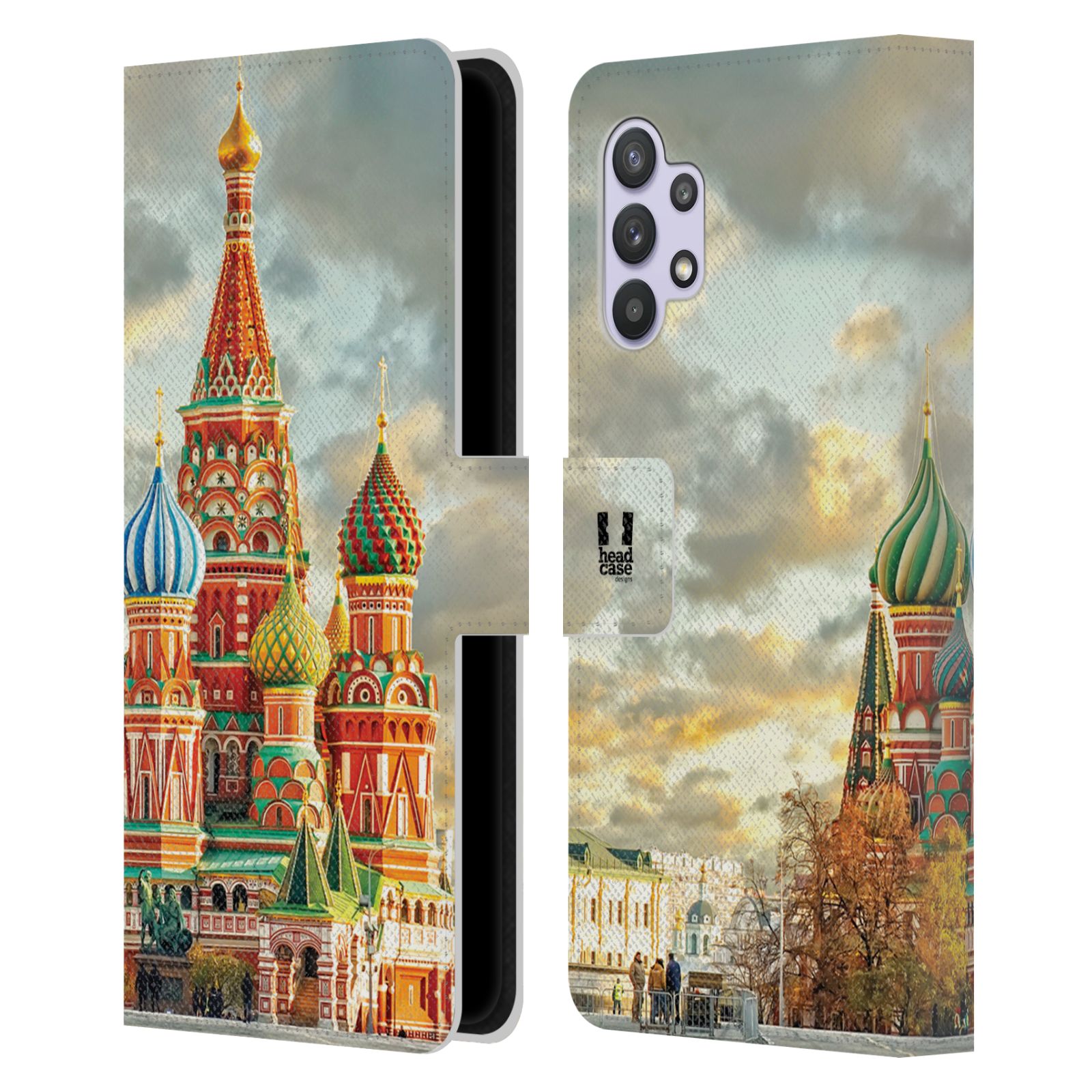 HEAD CASE Pouzdro pro mobil Samsung Galaxy A32 - Rusko, Moskva - Rudé náměstí Chrám