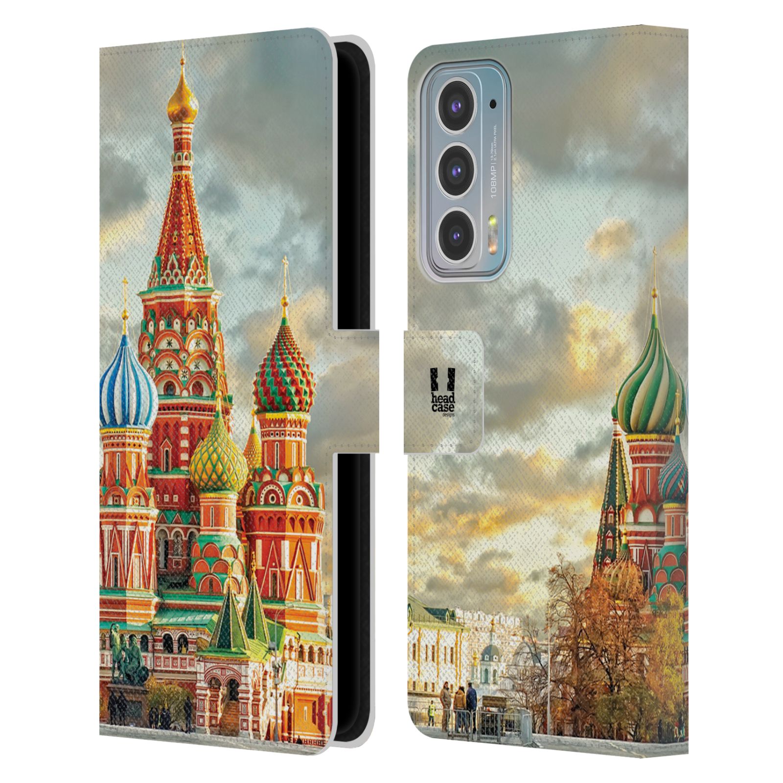 HEAD CASE Pouzdro pro mobil Motorola EDGE 20 - Rusko, Moskva - Rudé náměstí Chrám