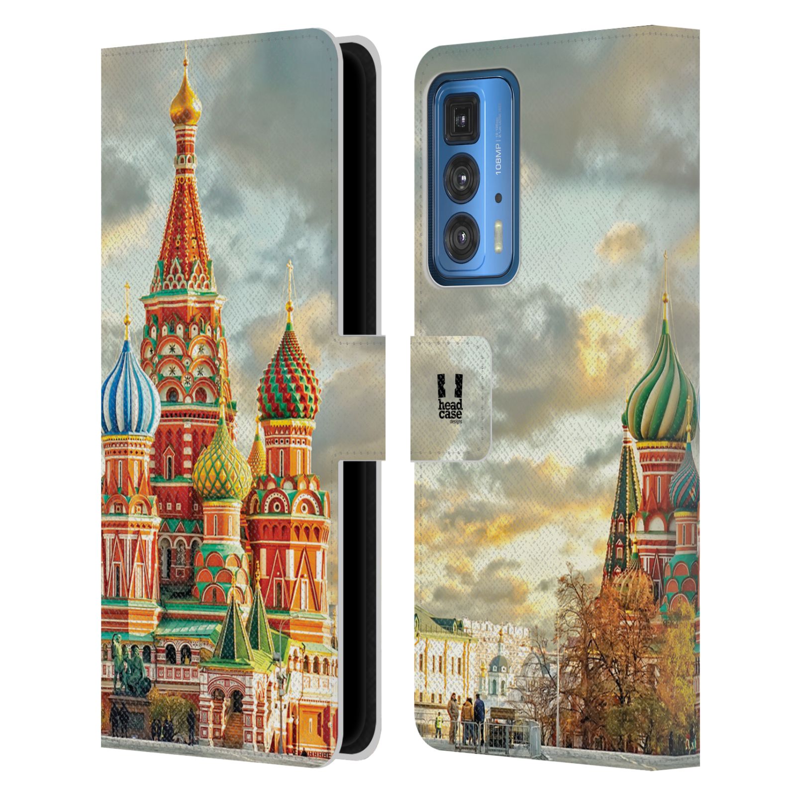 HEAD CASE Pouzdro pro mobil Motorola EDGE 20 PRO - Rusko, Moskva - Rudé náměstí Chrám