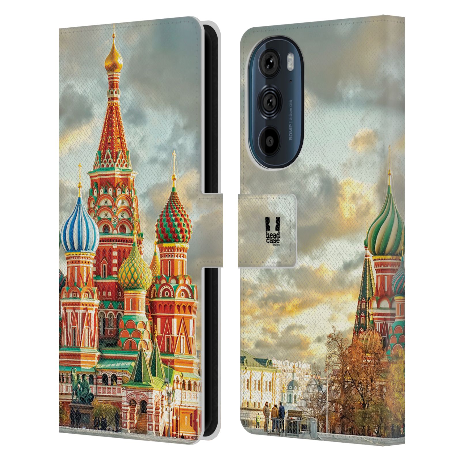 HEAD CASE Pouzdro pro mobil Motorola EDGE 30 - Rusko, Moskva - Rudé náměstí Chrám