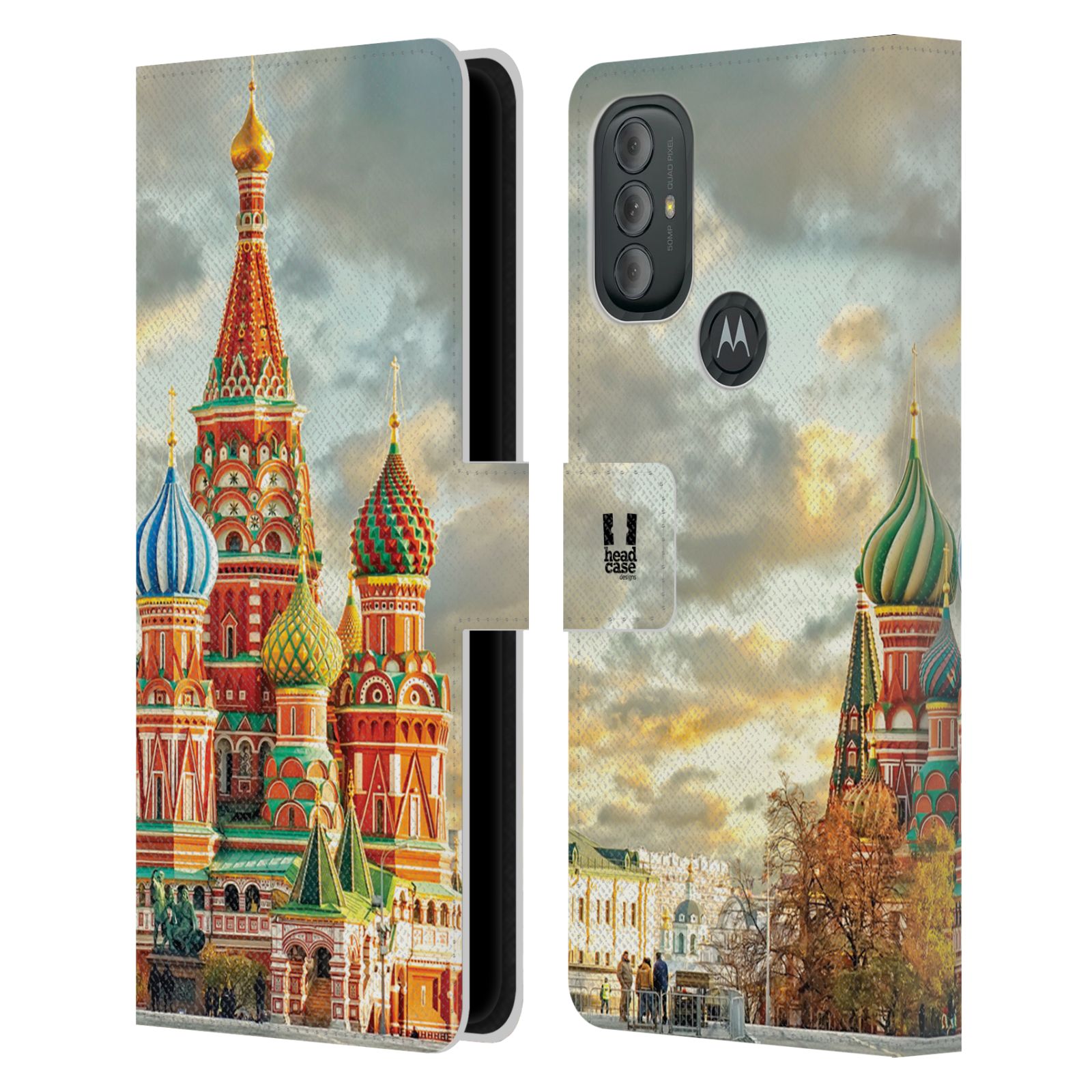 Pouzdro pro mobil Motorola Moto G10 / G30 - HEAD CASE - Rusko, Moskva - Rudé náměstí Chrám