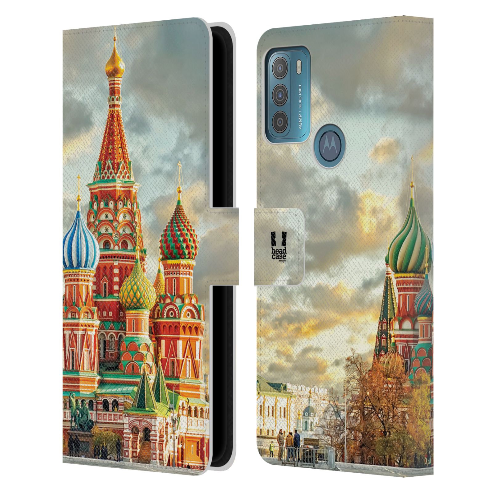 HEAD CASE Pouzdro pro mobil Motorola Moto G50 - Rusko, Moskva - Rudé náměstí Chrám