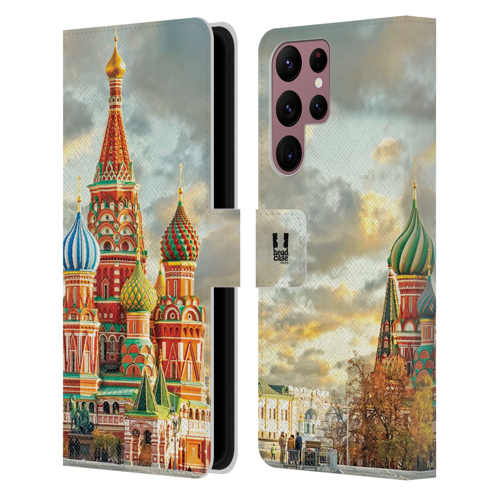 HEAD CASE Pouzdro pro mobil Samsung Galaxy S22 Ultra 5G - Rusko, Moskva - Rudé náměstí Chrám