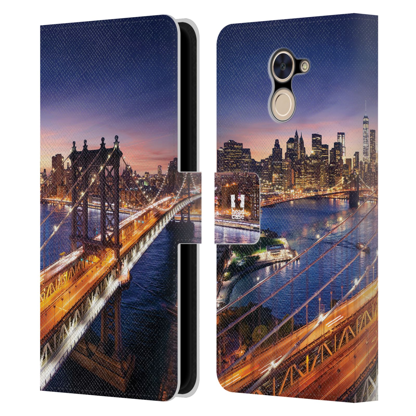 Pouzdro na mobil Huawei Y7 / Y7 Prime - Head Case - New York Brooklynský most