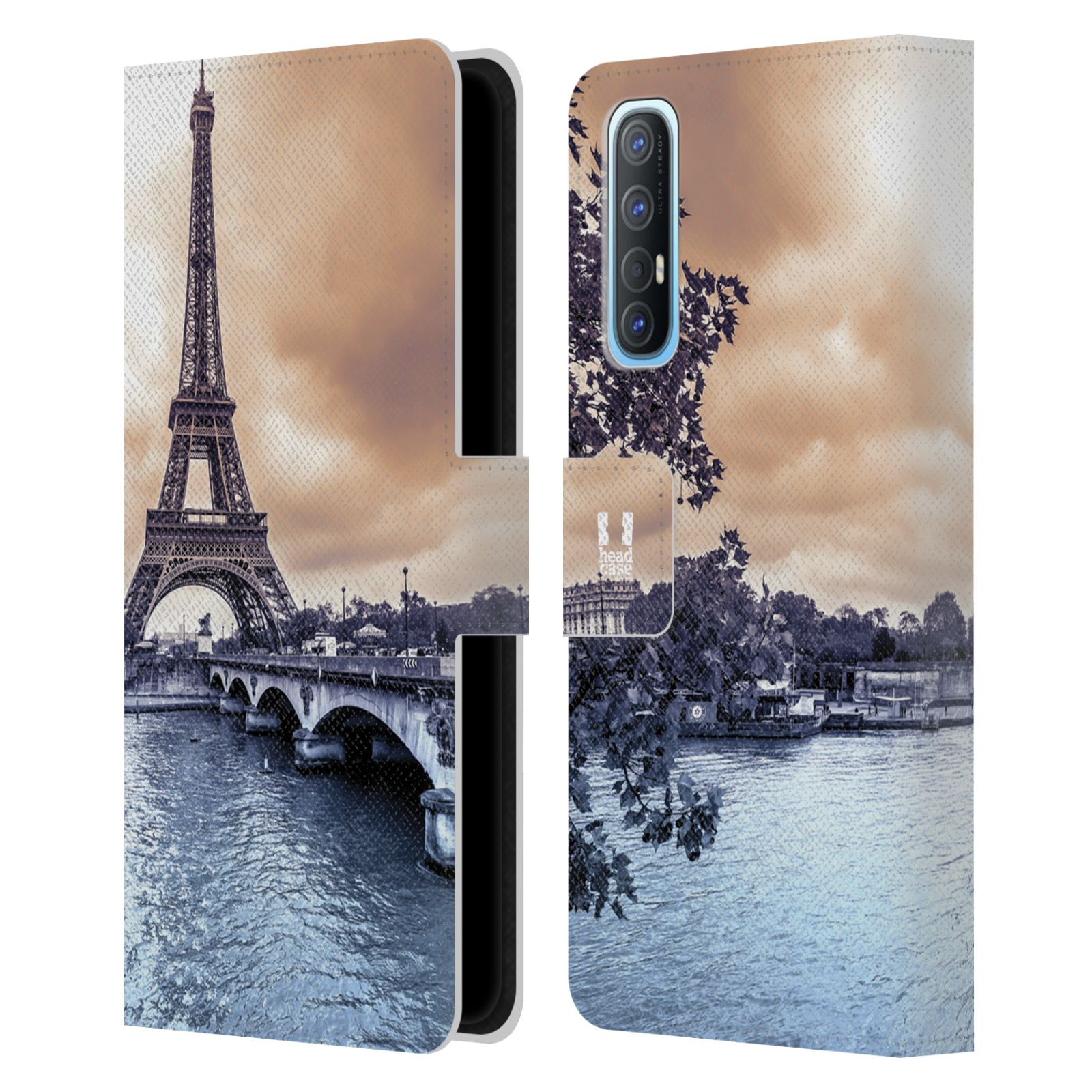 Pouzdro pro mobil Oppo Find X2 NEO - HEAD CASE - Eiffelova věž Paříž - Francie