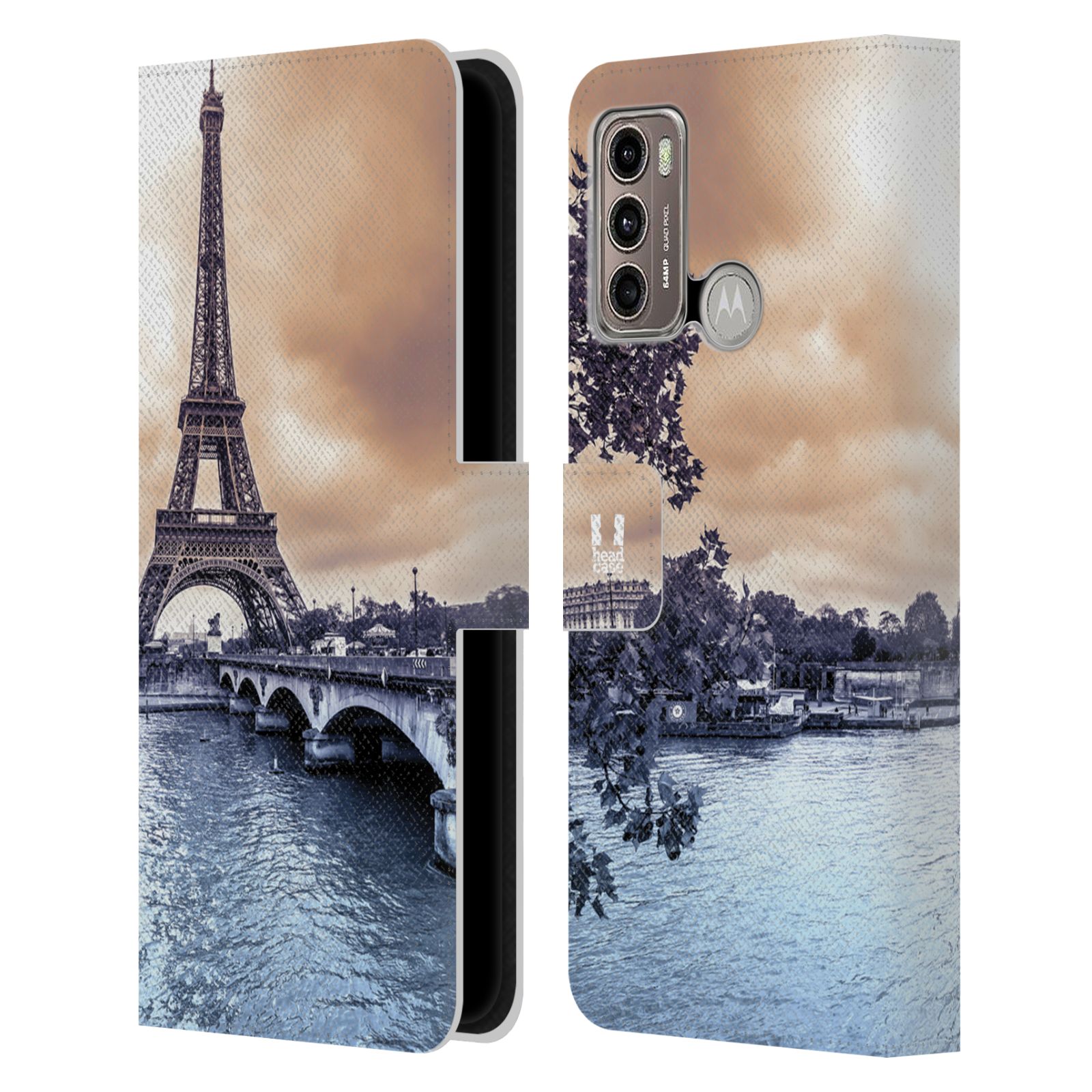 HEAD CASE Pouzdro pro mobil Motorola Moto G60 - Eiffelova věž Paříž - Francie