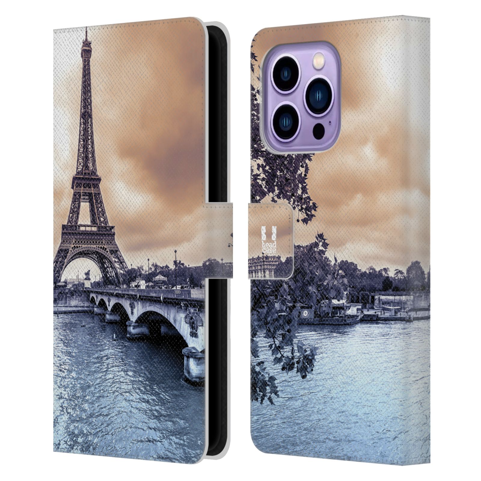 HEAD CASE Pouzdro pro mobil Apple Iphone 14 PRO MAX - Eiffelova věž Paříž - Francie