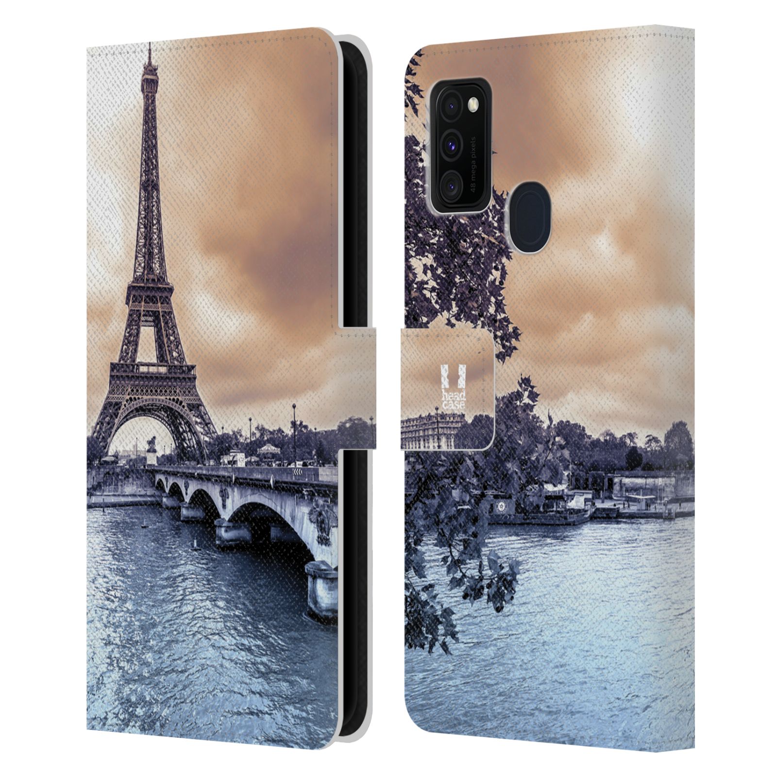 Pouzdro pro mobil Samsung Galaxy M21 - Eiffelova věž Paříž - Francie