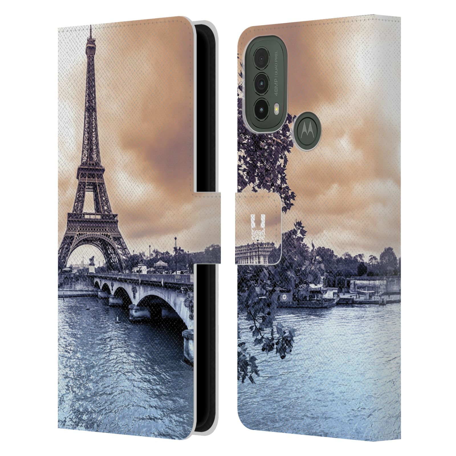 HEAD CASE Pouzdro pro mobil Motorola Moto E30 / Moto E40 - Eiffelova věž Paříž - Francie