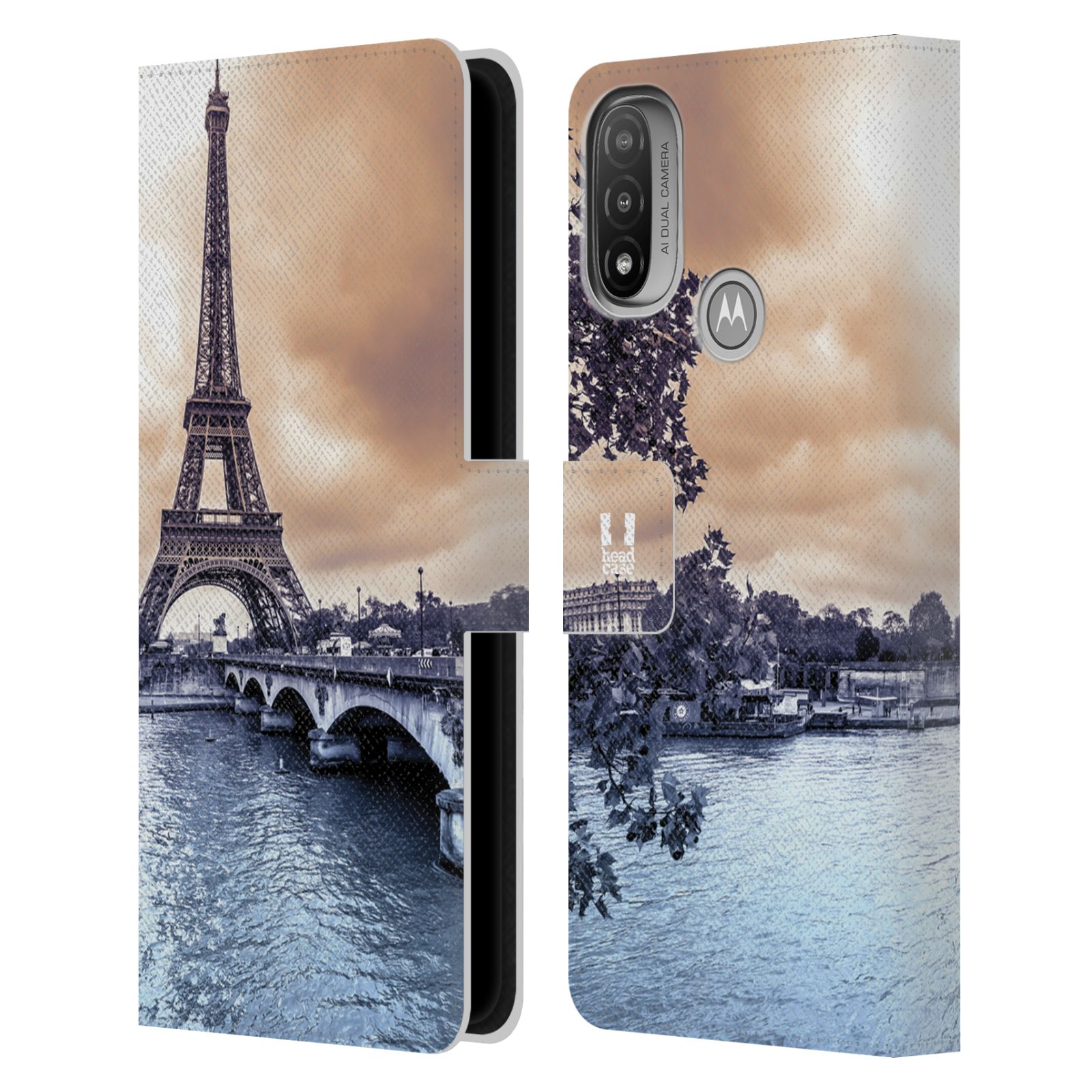 HEAD CASE Pouzdro pro mobil Motorola Moto E20 - Eiffelova věž Paříž - Francie