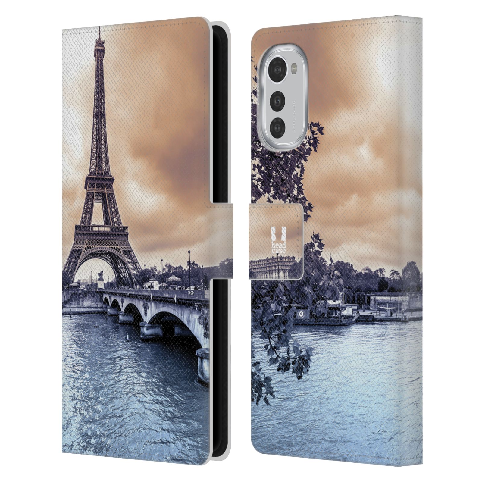 HEAD CASE Pouzdro pro mobil Motorola Moto E32 / E32s - Eiffelova věž Paříž - Francie