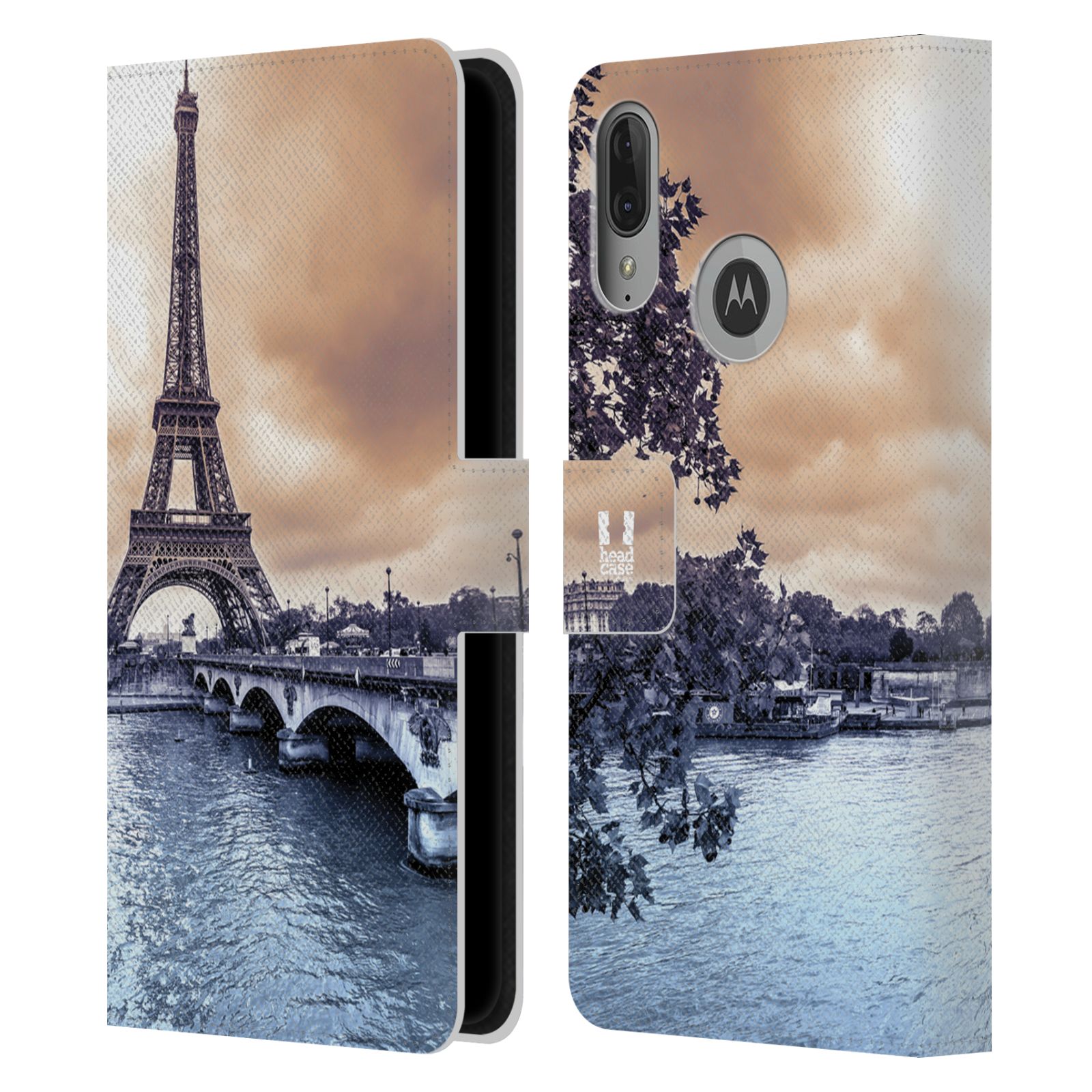 Pouzdro pro mobil Motorola Moto E6 PLUS  - Eiffelova věž Paříž - Francie