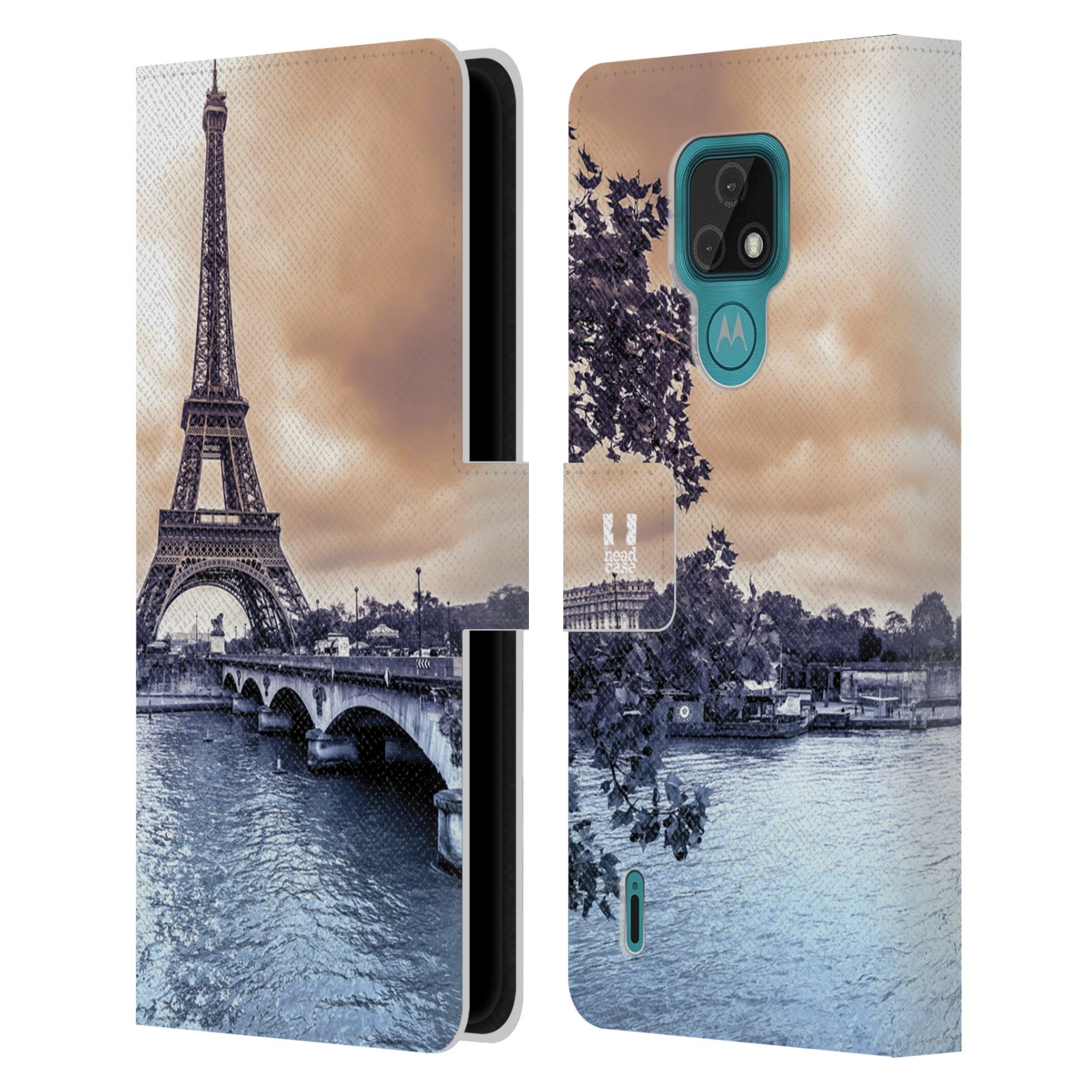 Pouzdro pro mobil Motorola Moto E7 - HEAD CASE - Eiffelova věž Paříž - Francie