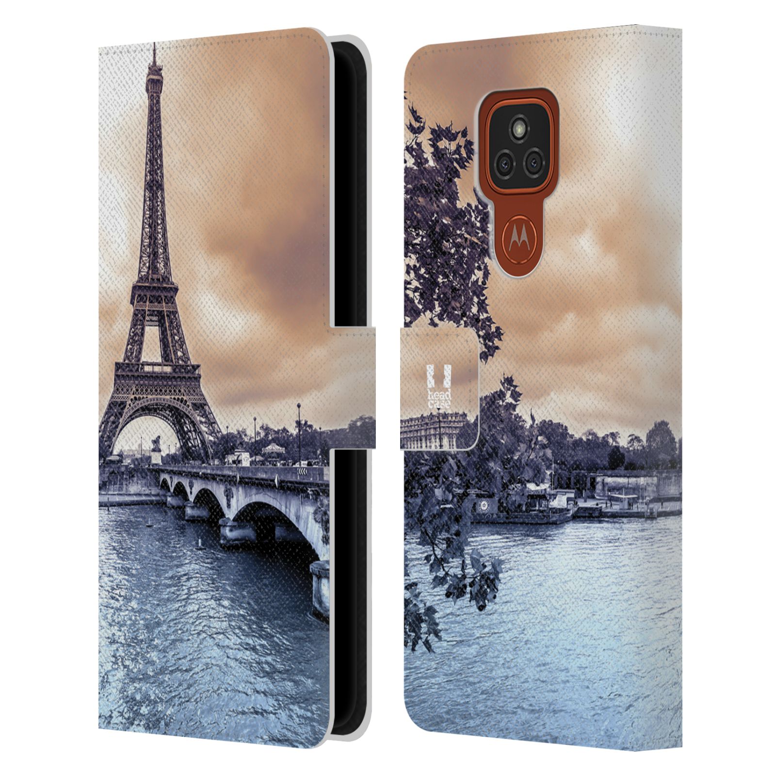 HEAD CASE Pouzdro pro mobil Motorola Moto E7 Plus - Eiffelova věž Paříž - Francie