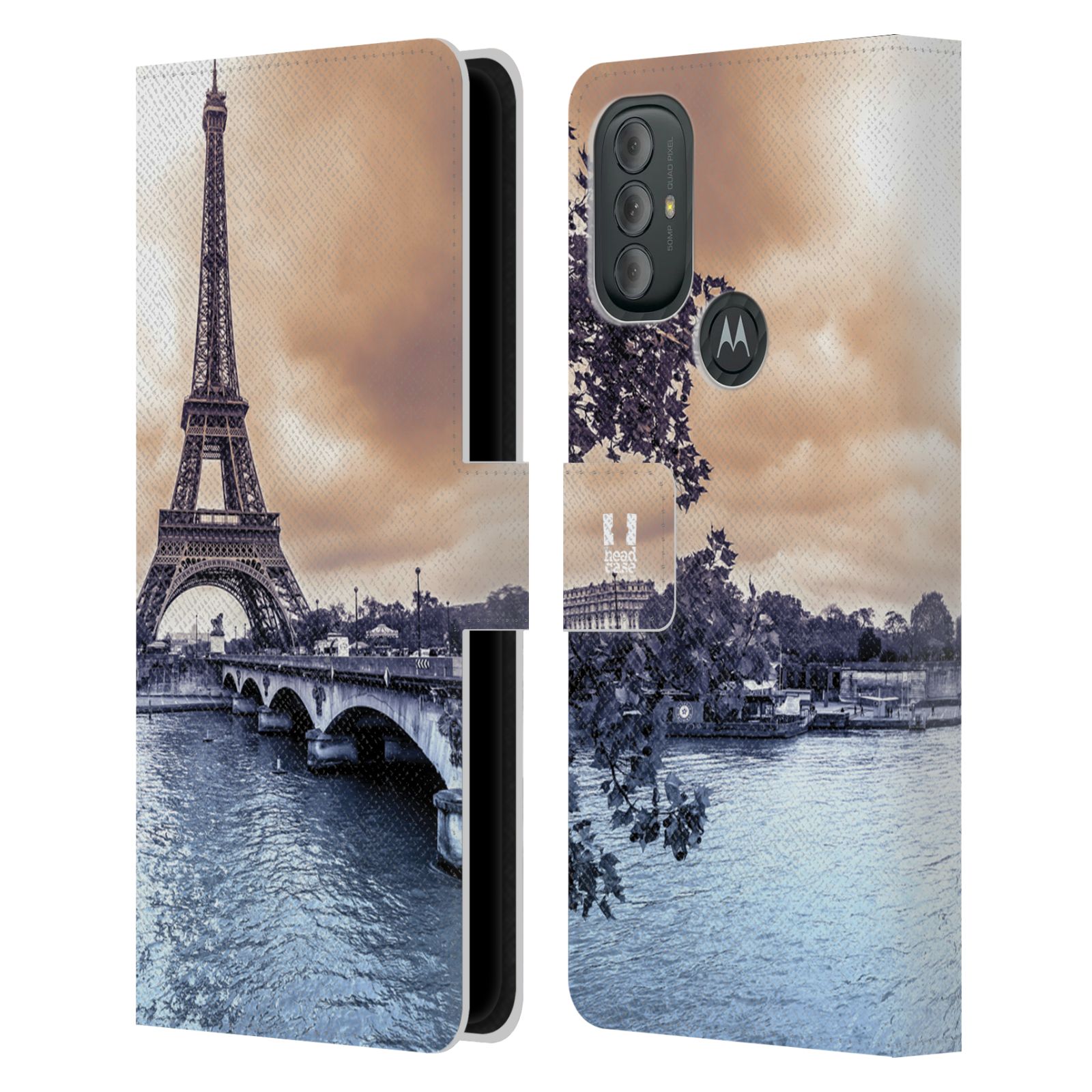 Pouzdro pro mobil Motorola Moto G10 / G30 - HEAD CASE - Eiffelova věž Paříž - Francie