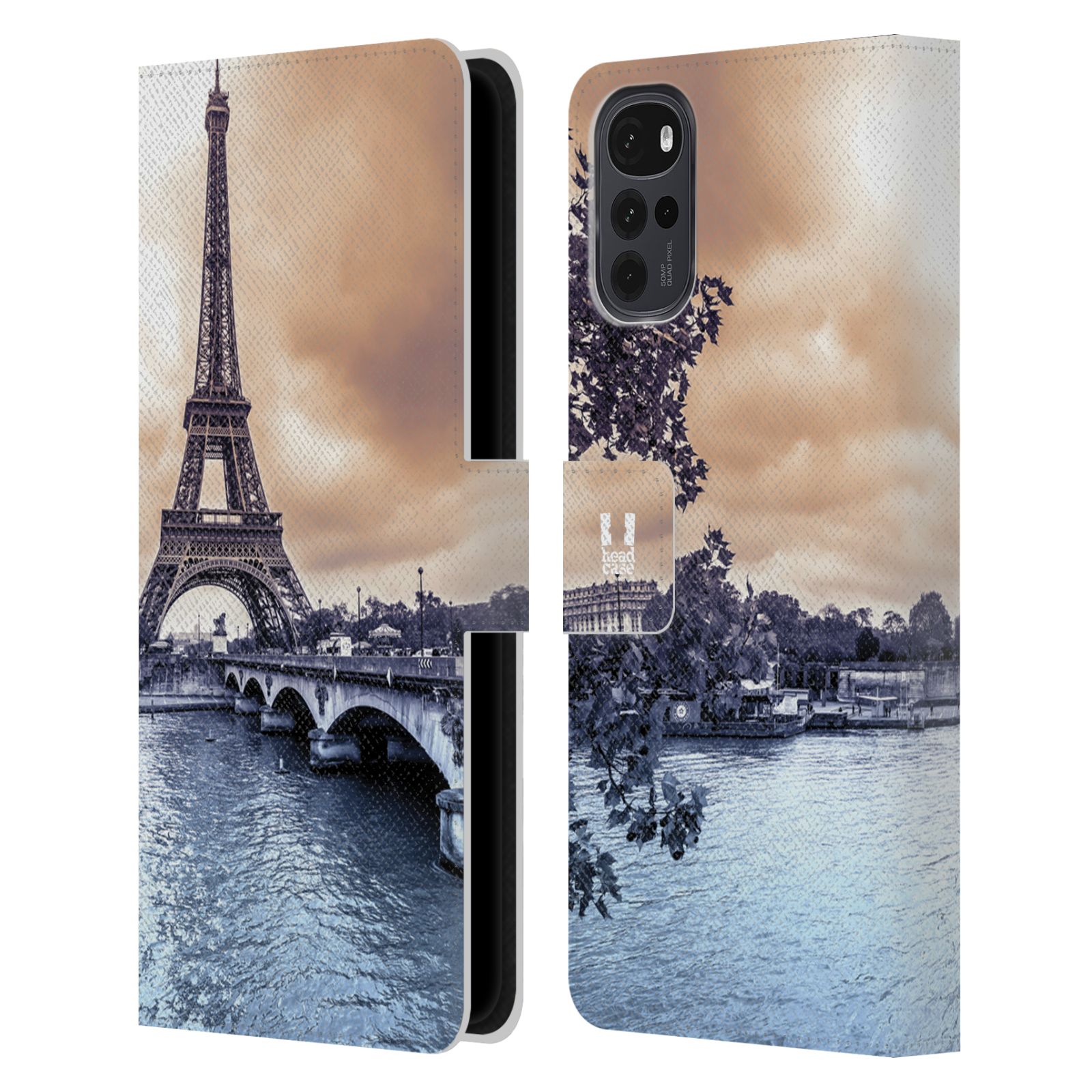 HEAD CASE Pouzdro pro mobil Motorola Moto G22 - Eiffelova věž Paříž - Francie