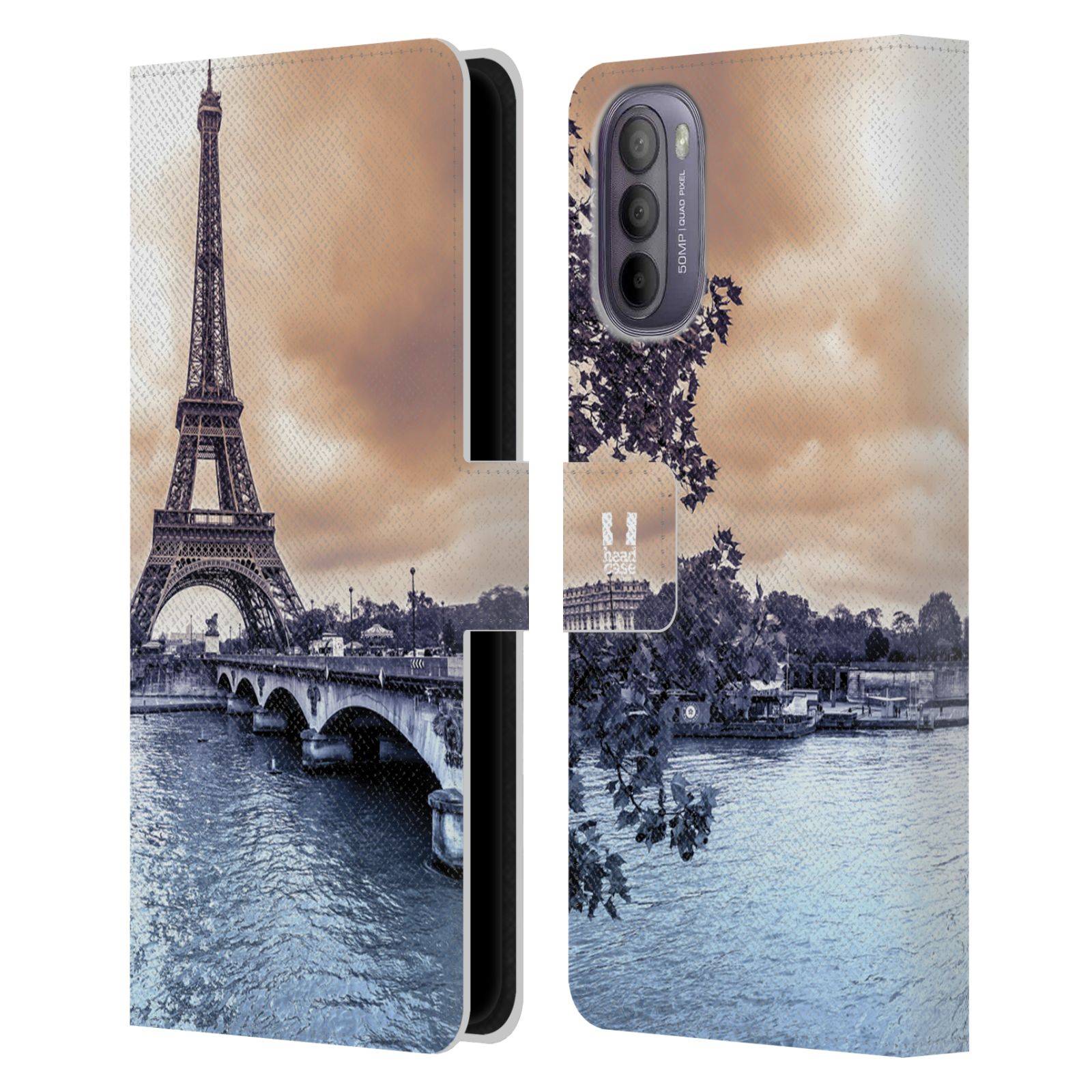 HEAD CASE Pouzdro pro mobil Motorola Moto G31 - Eiffelova věž Paříž - Francie
