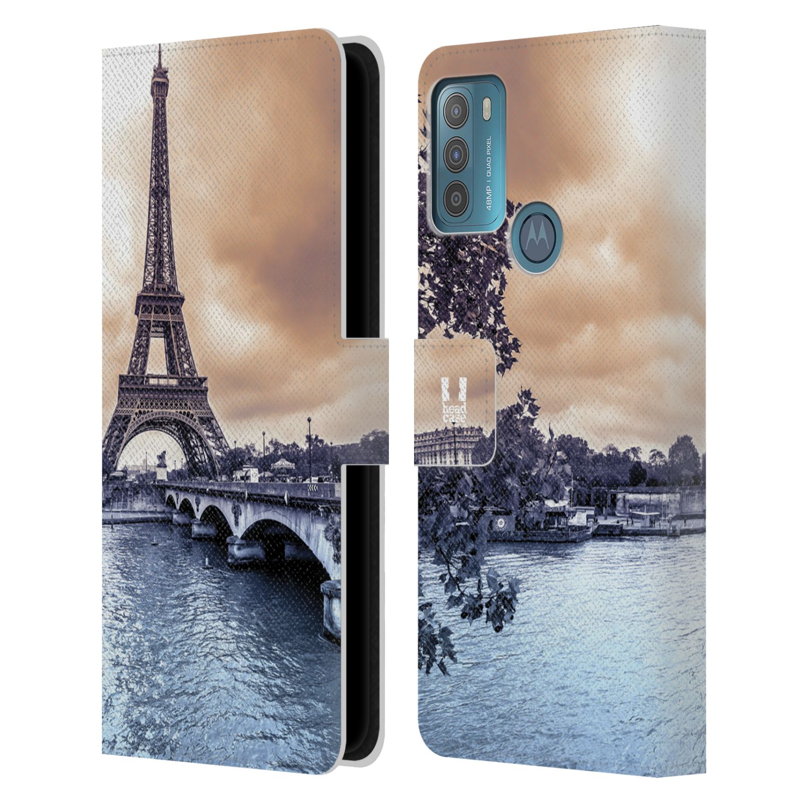 HEAD CASE Pouzdro pro mobil Motorola Moto G50 - Eiffelova věž Paříž - Francie