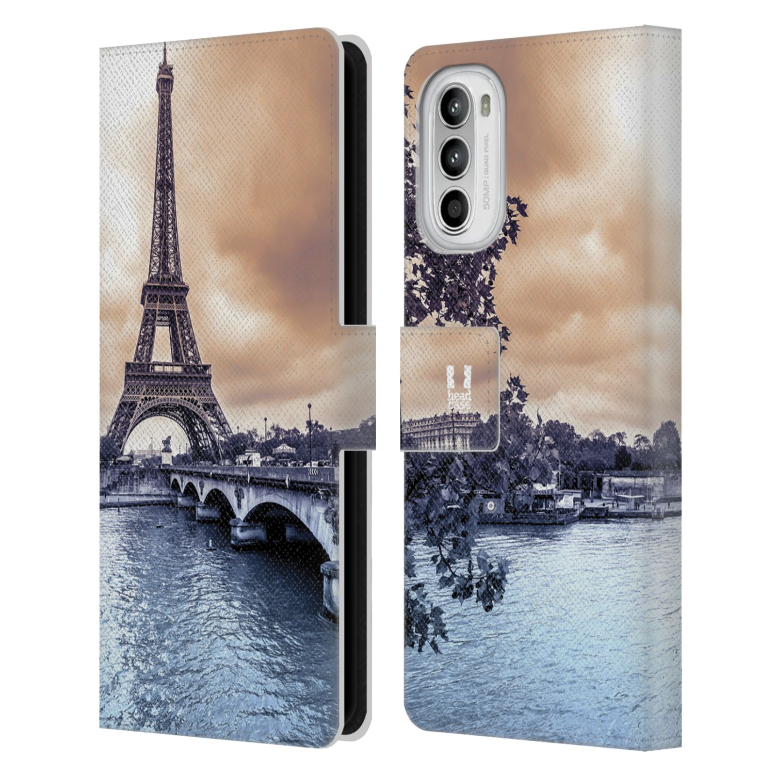 HEAD CASE Pouzdro pro mobil Motorola Moto G52 - Eiffelova věž Paříž - Francie