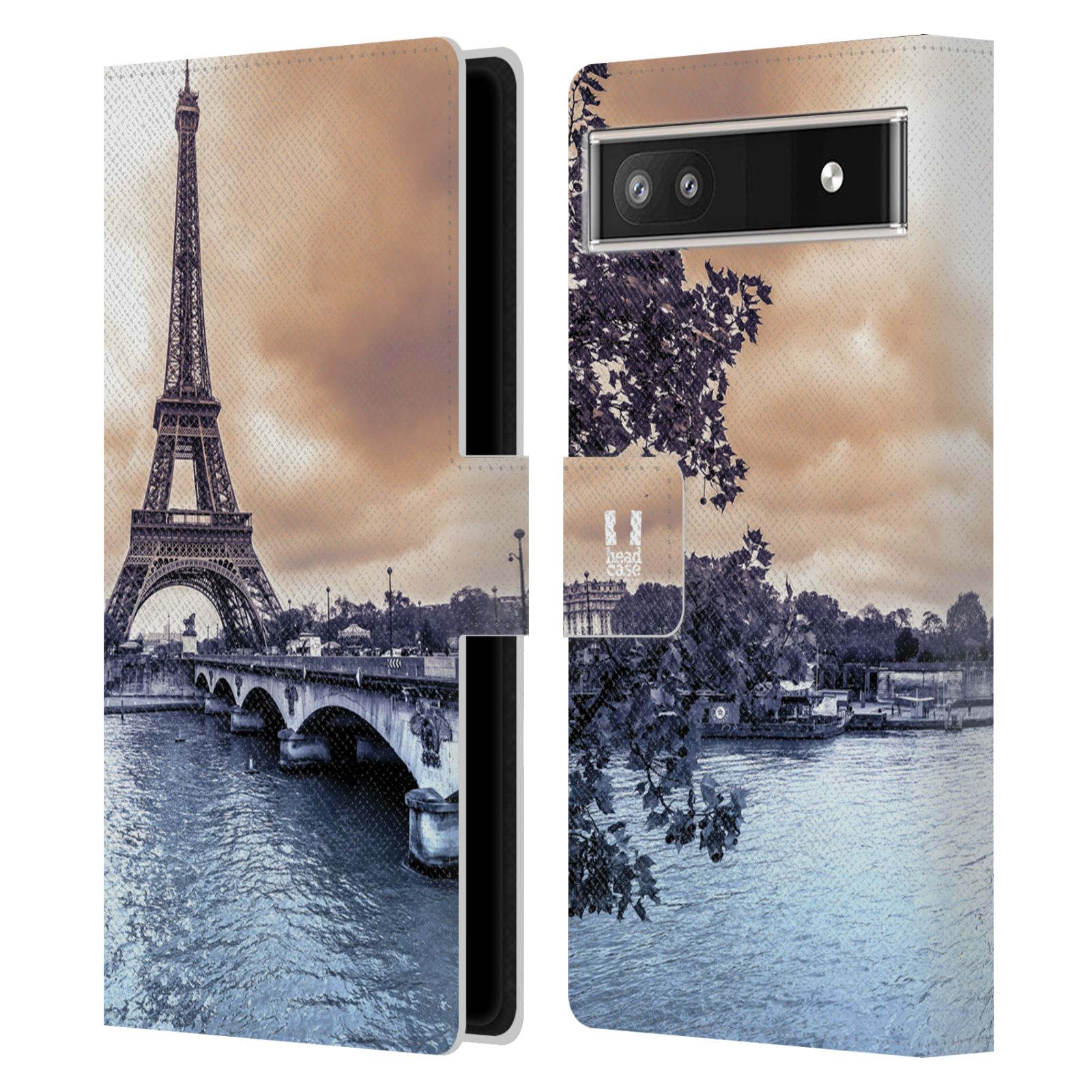 HEAD CASE Pouzdro pro mobil Google Pixel 6a - Eiffelova věž Paříž - Francie