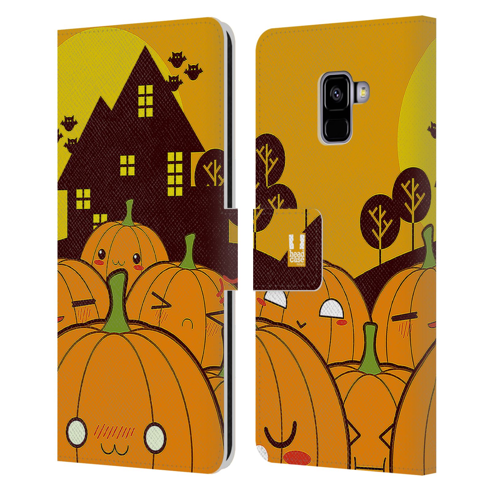 Pouzdro na mobil Samsung Galaxy A8 PLUS 2018 - Head Case - Halloween oživlé dýně