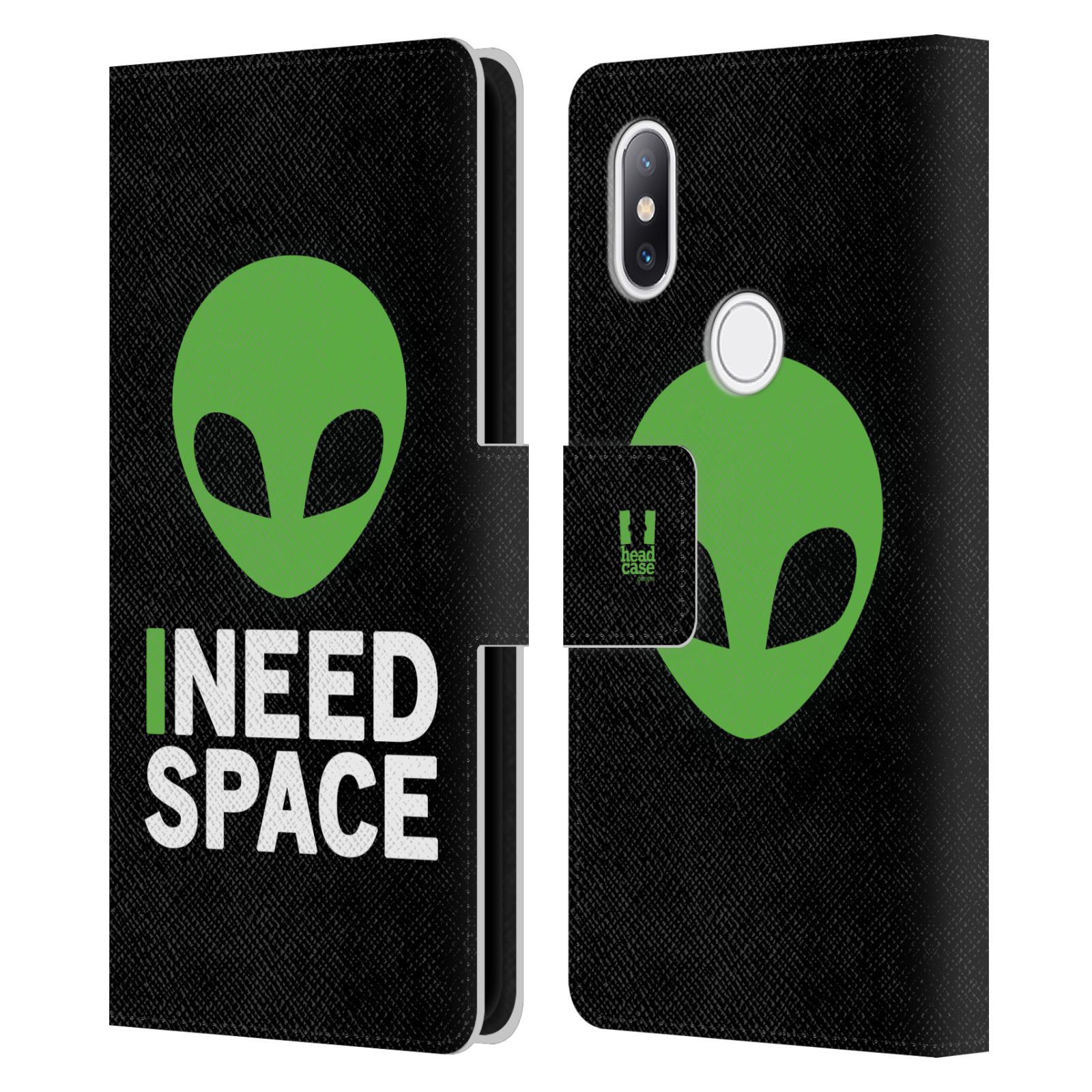 Pouzdro na mobil Xiaomi Mi Mix 2s - Head Case - zelený mimozemšťan Ufoun