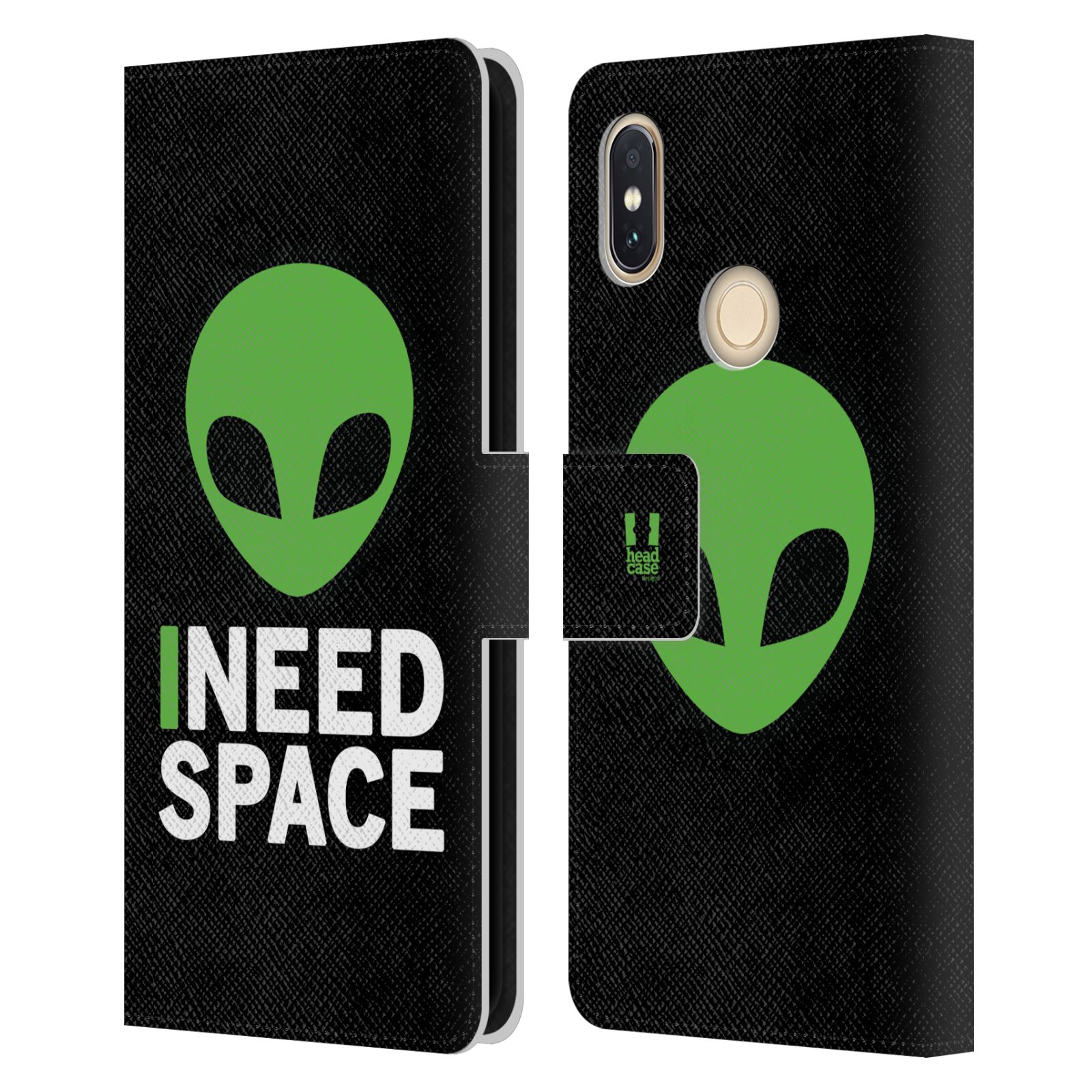 Pouzdro na mobil Xiaomi Redmi S2 - Head Case - zelený mimozemšťan Ufoun