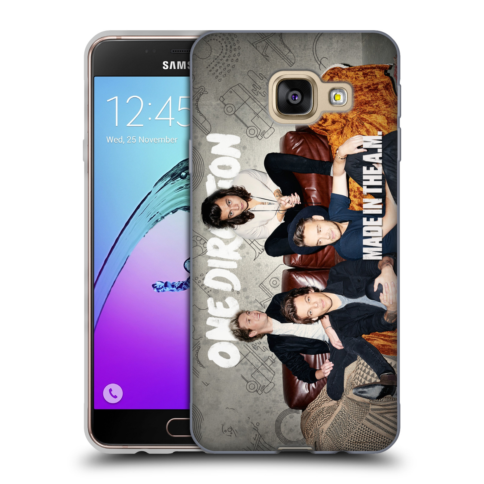 HEAD CASE silikonový obal na mobil Samsung Galaxy A3 2016 (A310) chlapecká skupina One Direction gauč