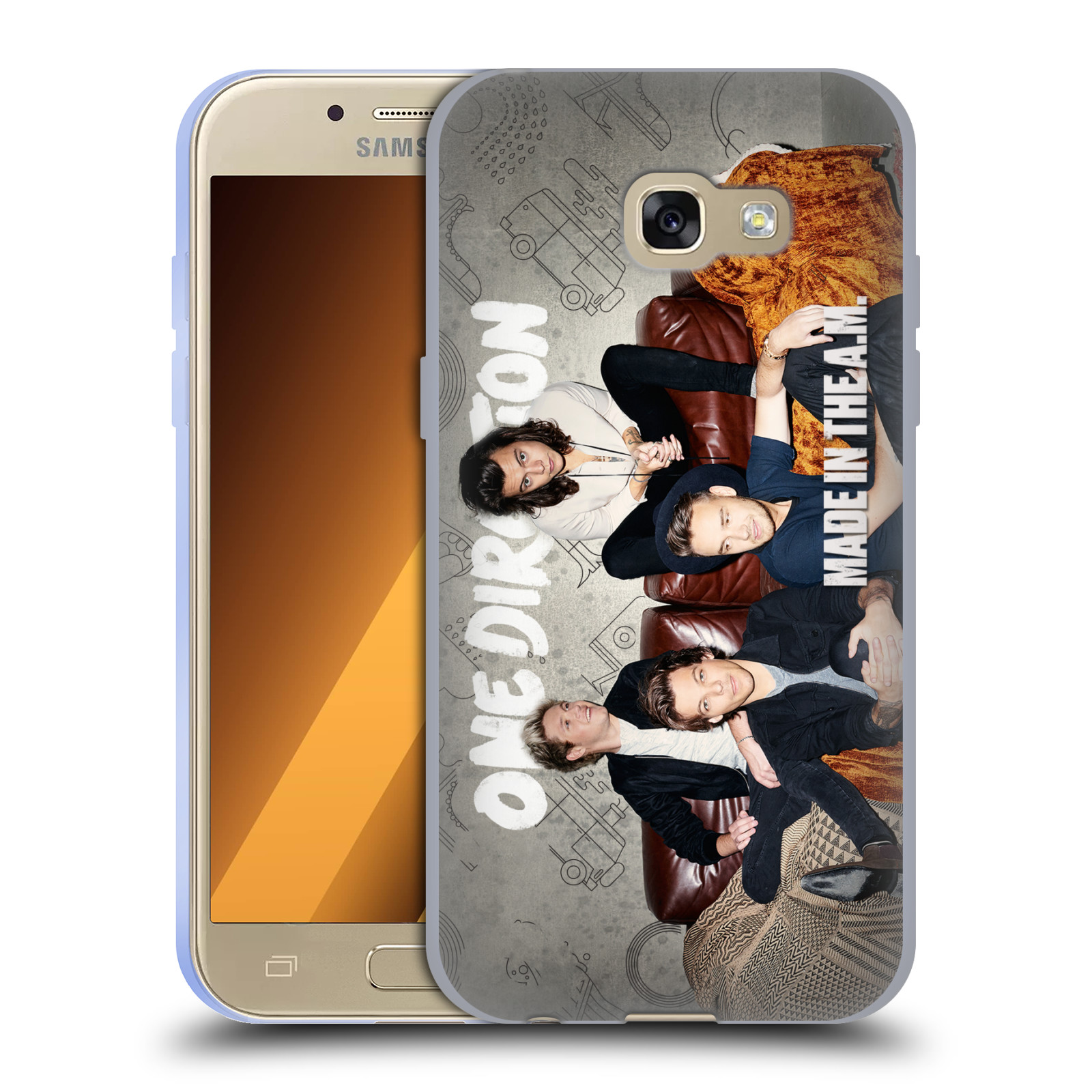 HEAD CASE silikonový obal na mobil Samsung Galaxy A3 2017 (A320) chlapecká skupina One Direction gauč