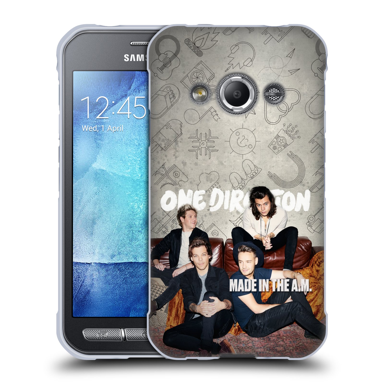 HEAD CASE silikonový obal na mobil Samsung Galaxy Xcover 3 chlapecká skupina One Direction gauč