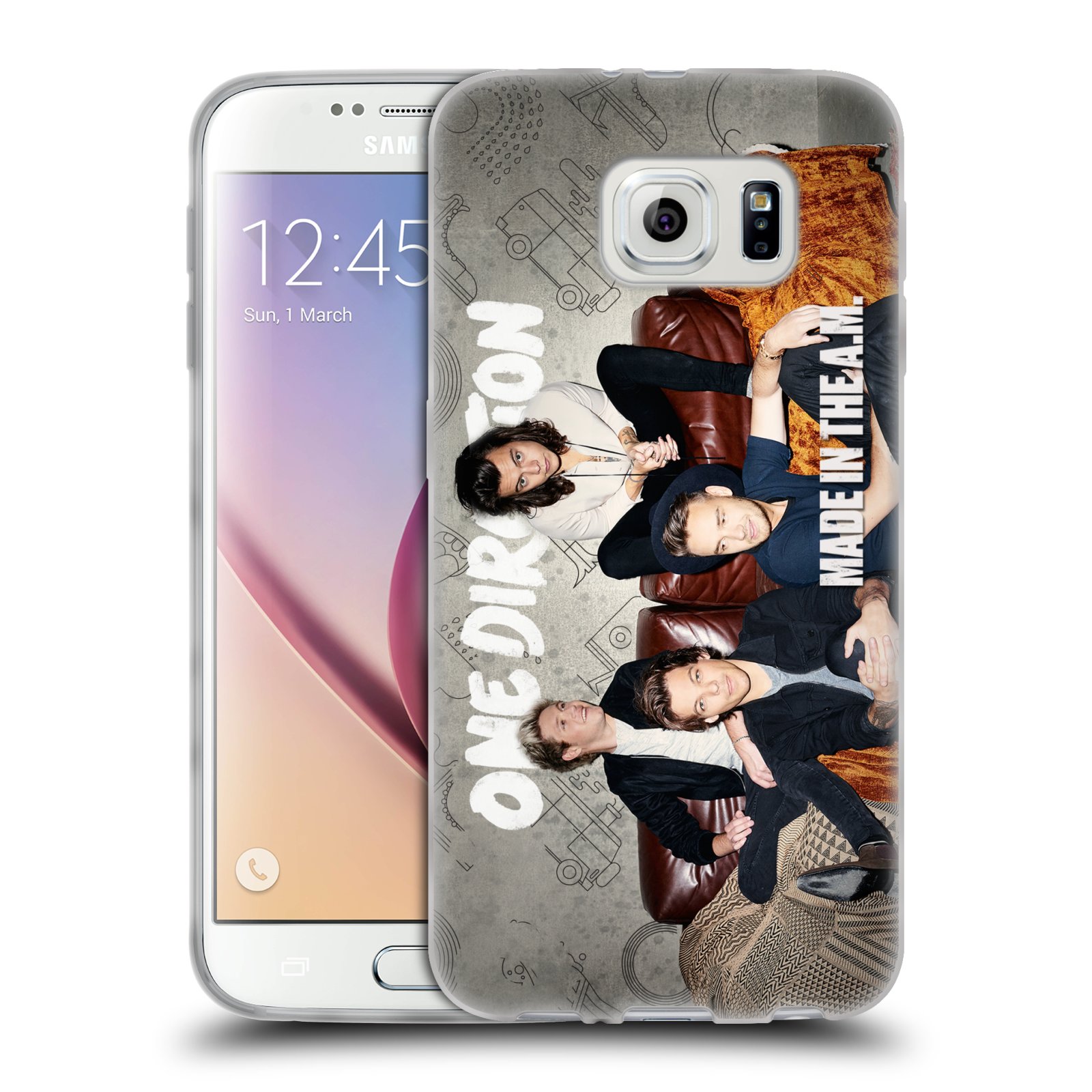HEAD CASE silikonový obal na mobil Samsung Galaxy S6 chlapecká skupina One Direction gauč