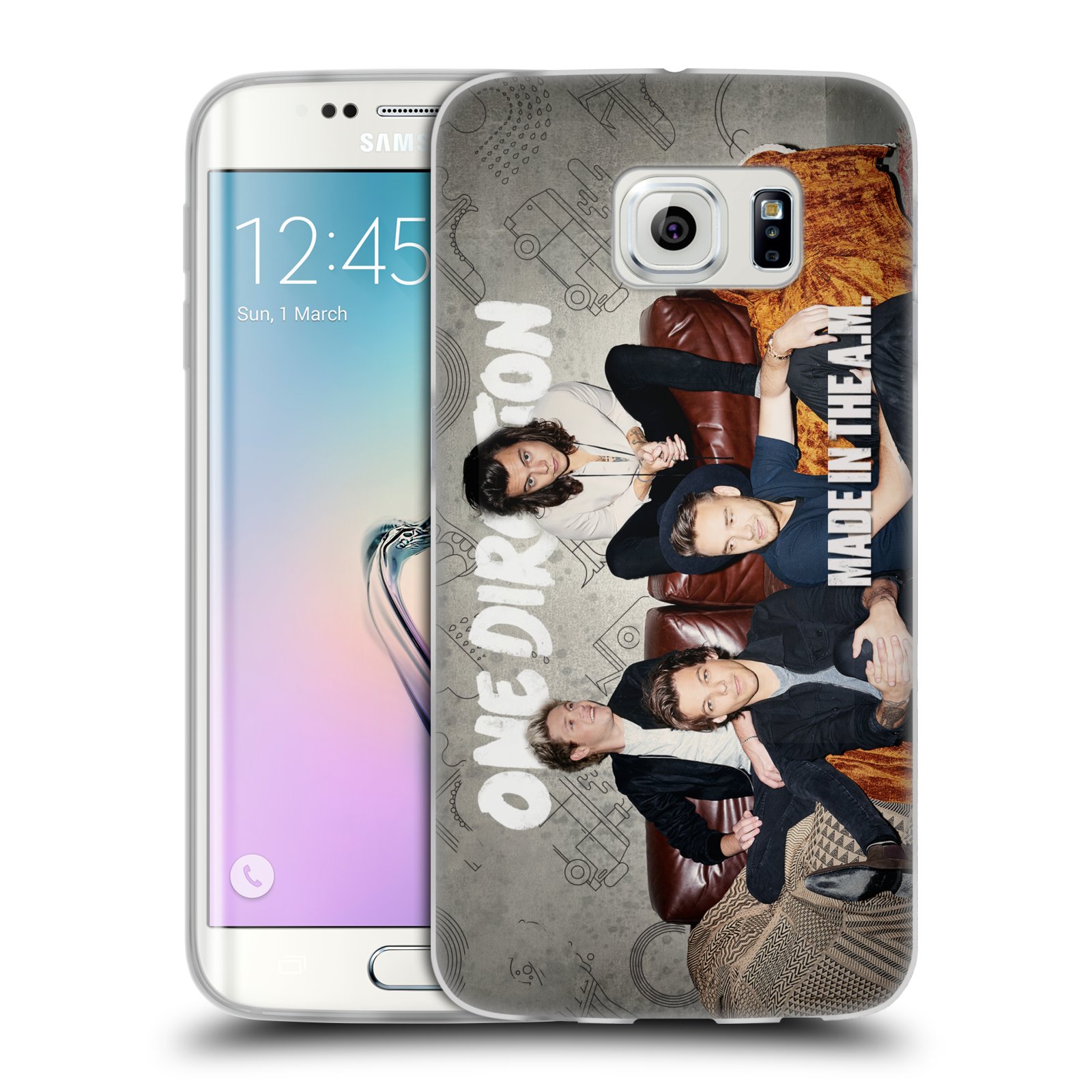 HEAD CASE silikonový obal na mobil Samsung Galaxy S6 EDGE chlapecká skupina One Direction gauč