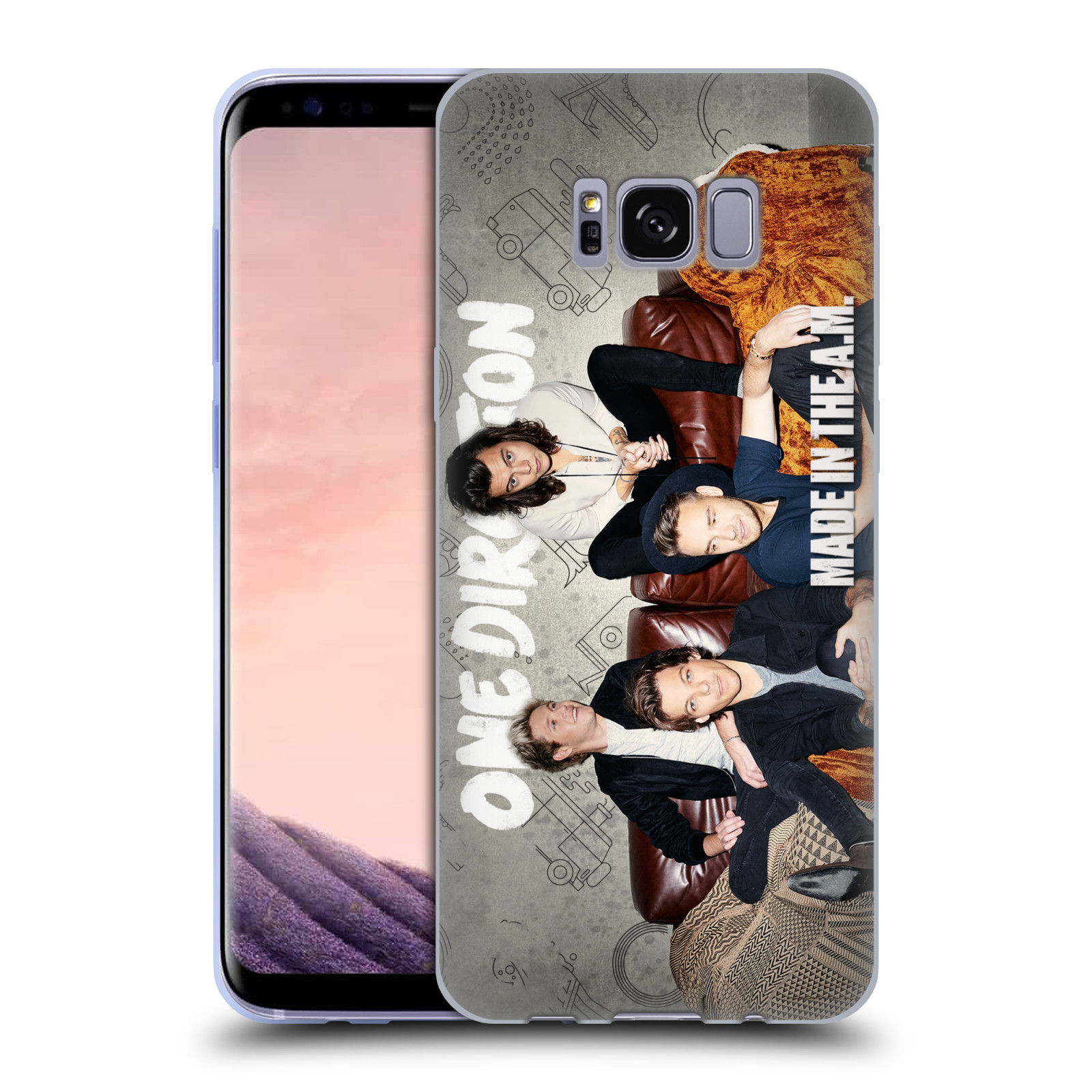 HEAD CASE silikonový obal na mobil Samsung Galaxy S8 chlapecká skupina One Direction gauč