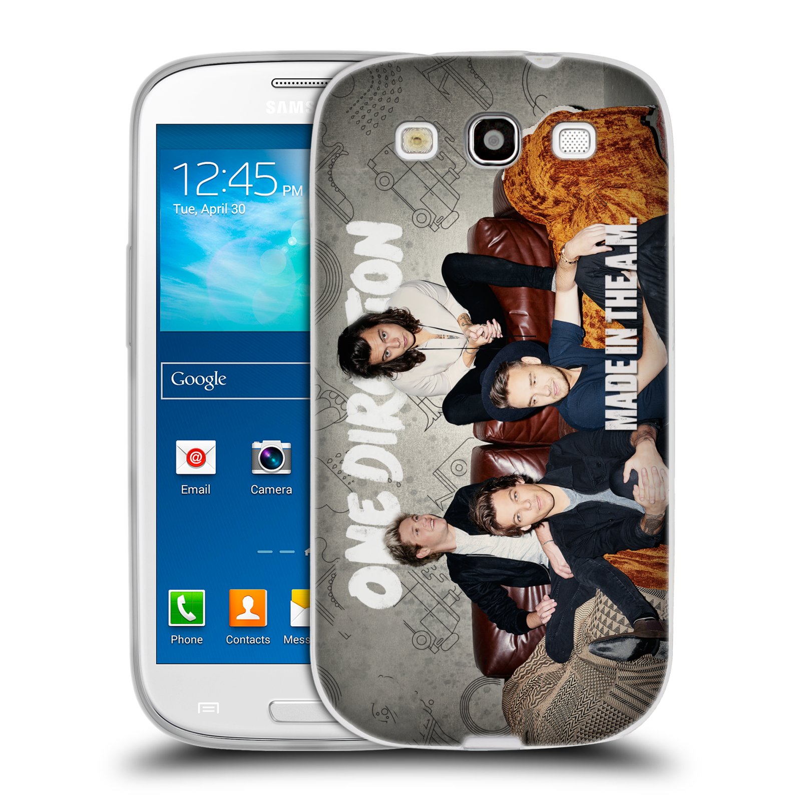 HEAD CASE silikonový obal na mobil Samsung Galaxy S3 chlapecká skupina One Direction gauč
