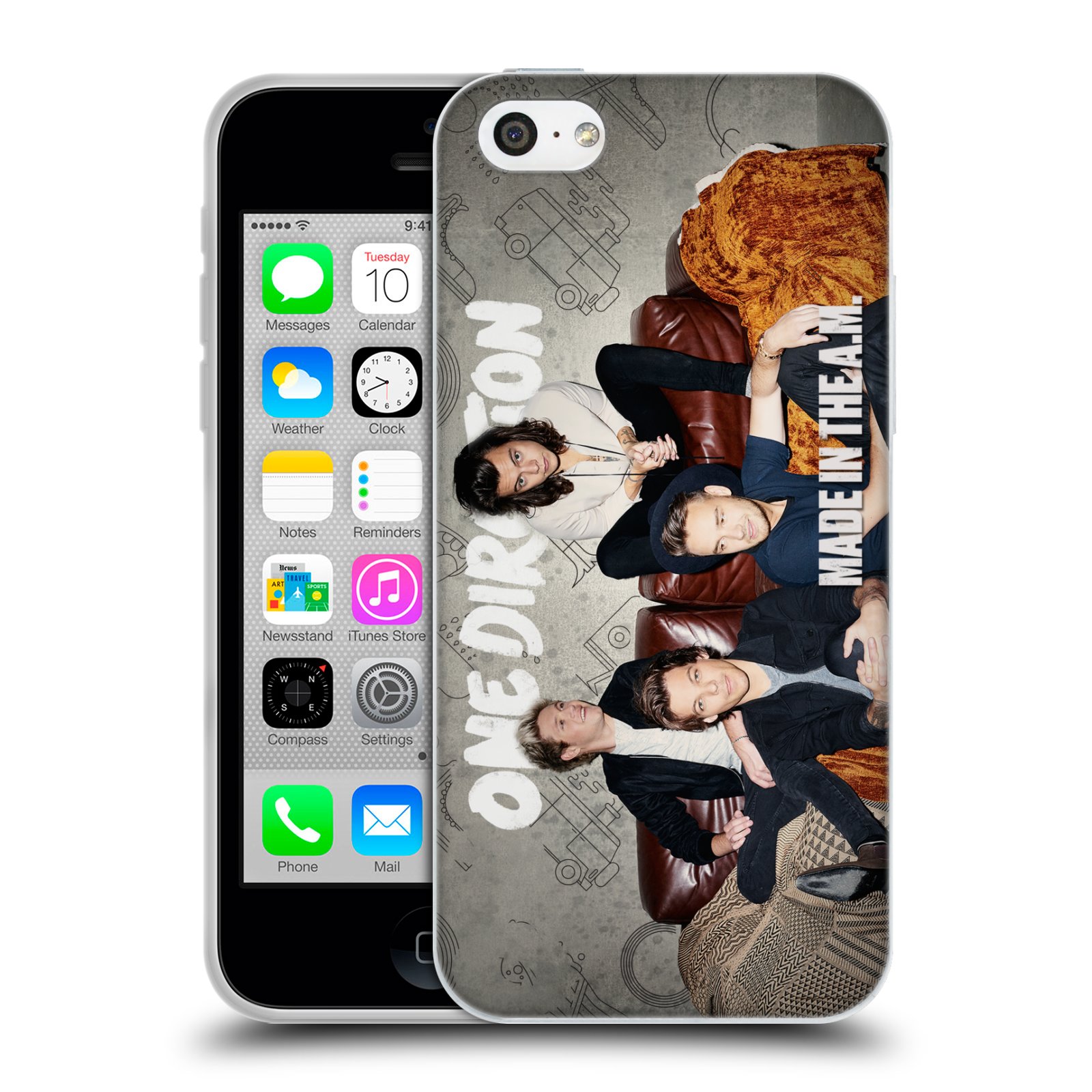 HEAD CASE silikonový obal na mobil Apple Iphone 5C chlapecká skupina One Direction gauč