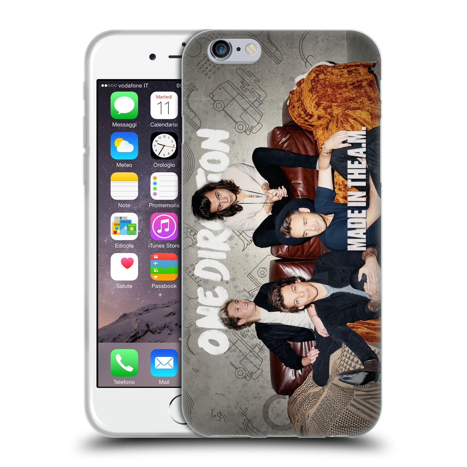 HEAD CASE silikonový obal na mobil Apple Iphone 6/6S chlapecká skupina One Direction gauč