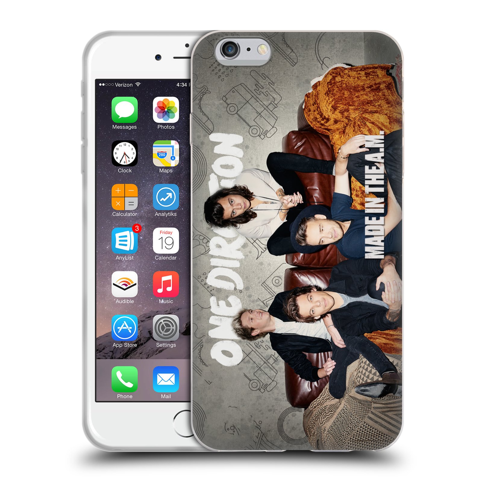 HEAD CASE silikonový obal na mobil Apple Iphone 6/6S PLUS chlapecká skupina One Direction gauč
