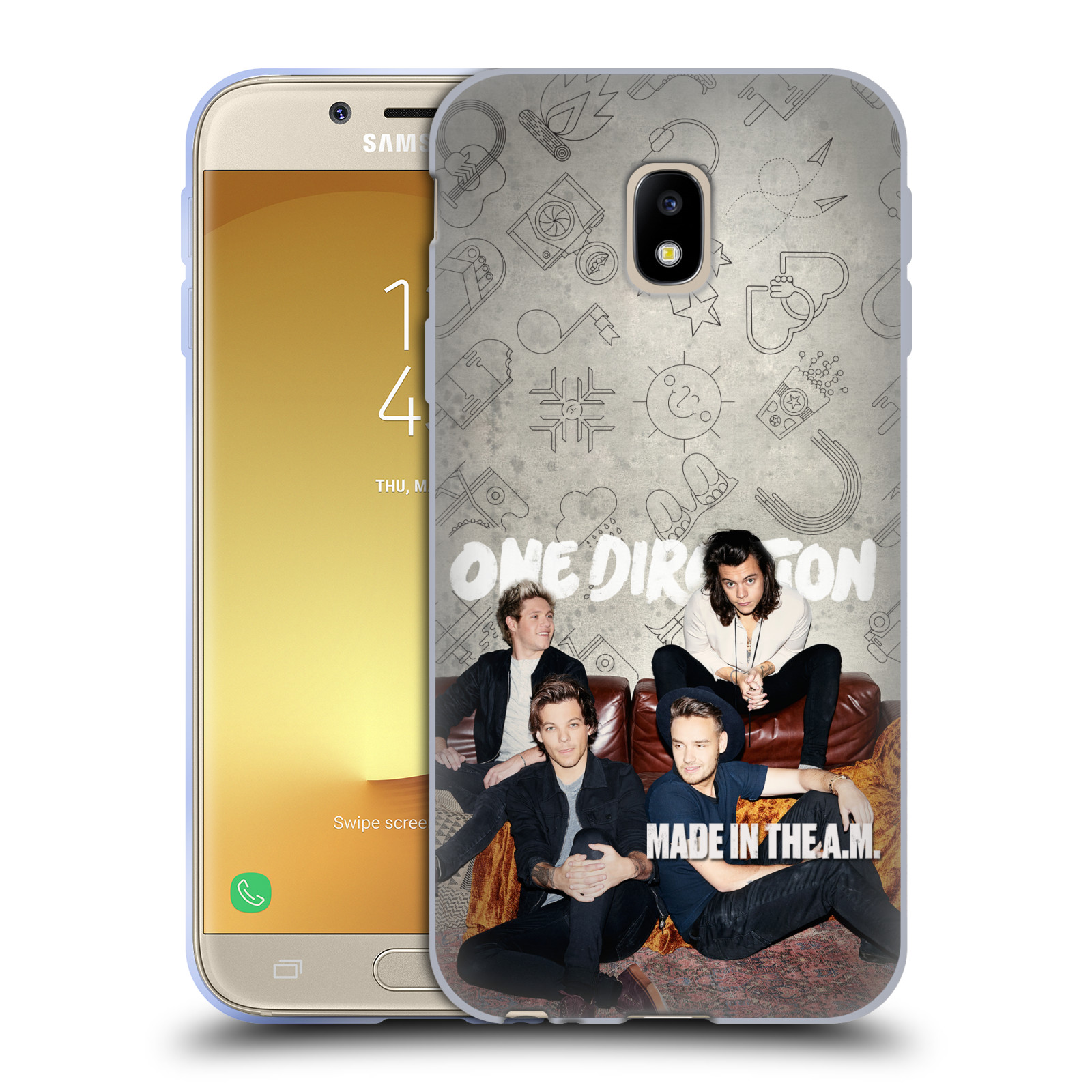 HEAD CASE silikonový obal na mobil Samsung Galaxy J3 2017 (J330, J330F) chlapecká skupina One Direction gauč