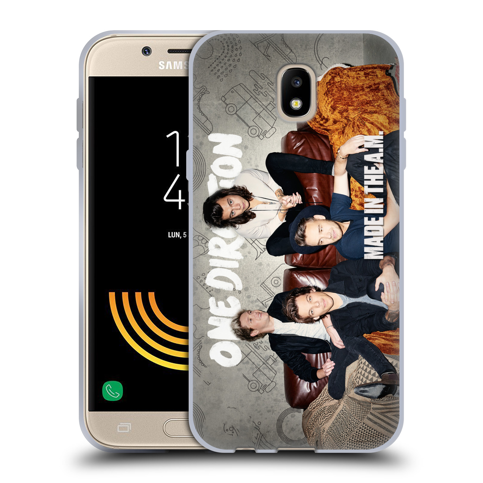 HEAD CASE silikonový obal na mobil Samsung Galaxy J5 2017 chlapecká skupina One Direction gauč