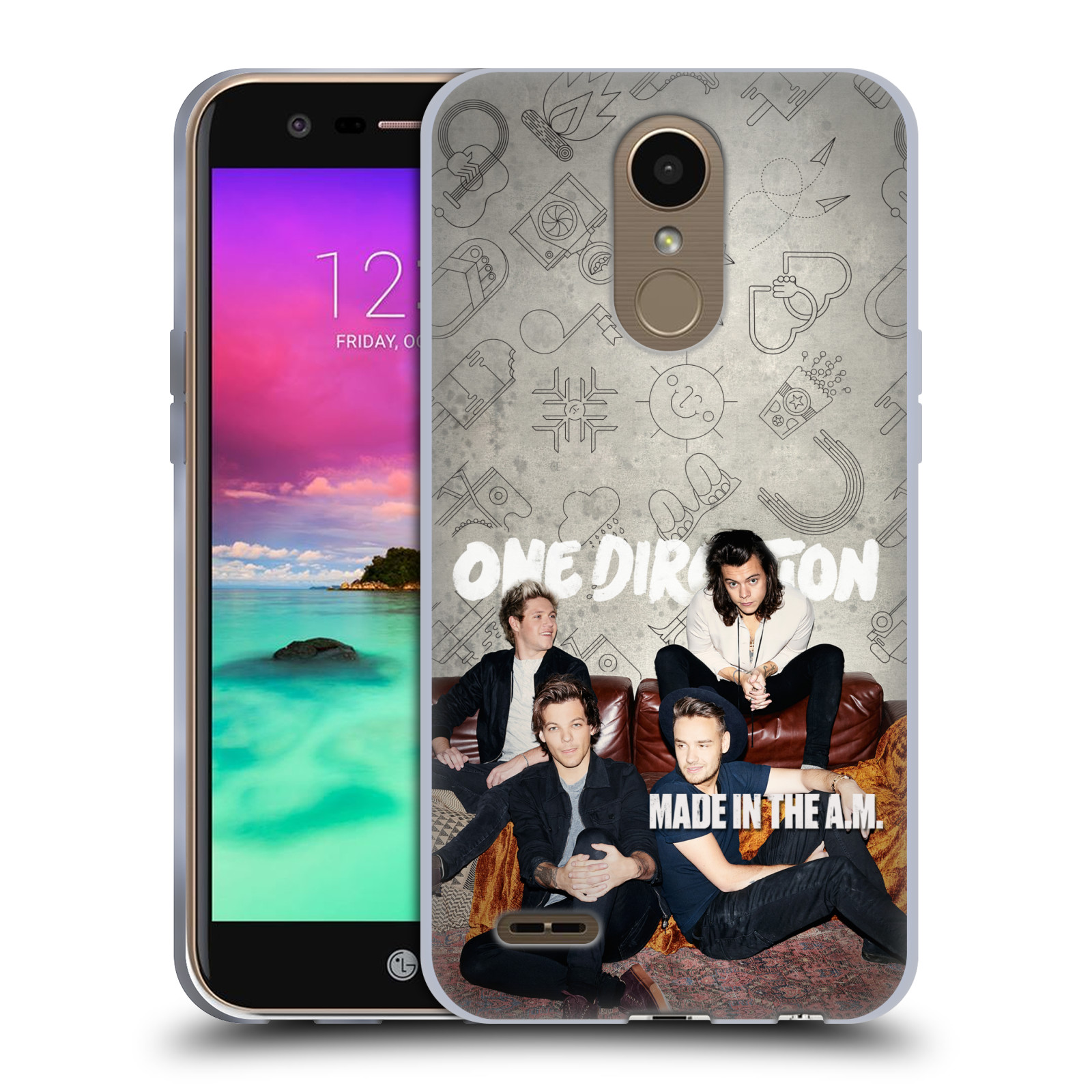 HEAD CASE silikonový obal na mobil LG K10 2017 / K10 2017 DUAL SIM chlapecká skupina One Direction gauč