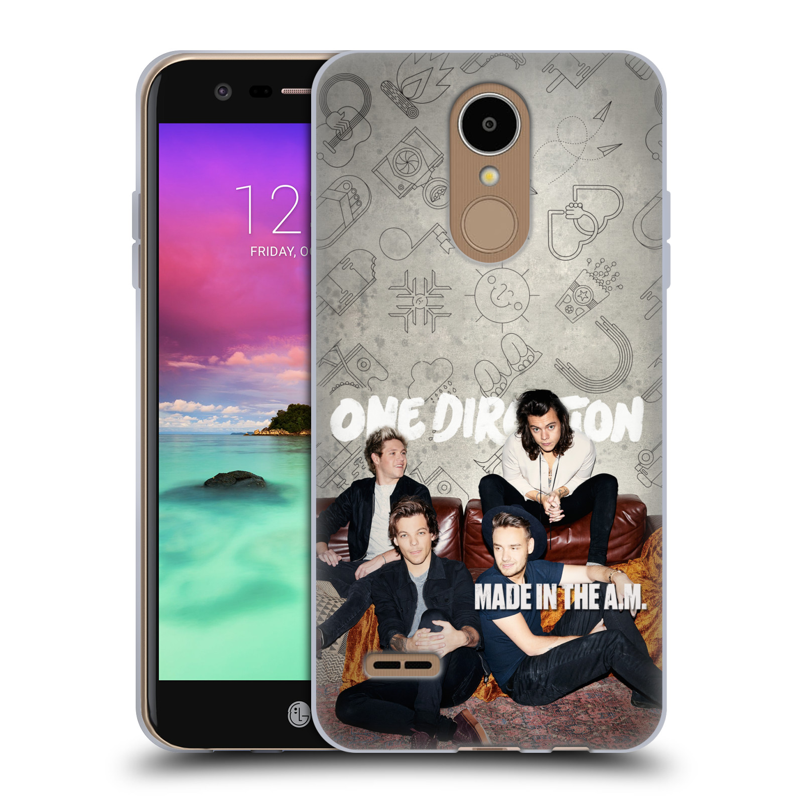 HEAD CASE silikonový obal na mobil LG K8 2017 / M200E, M200N chlapecká skupina One Direction gauč