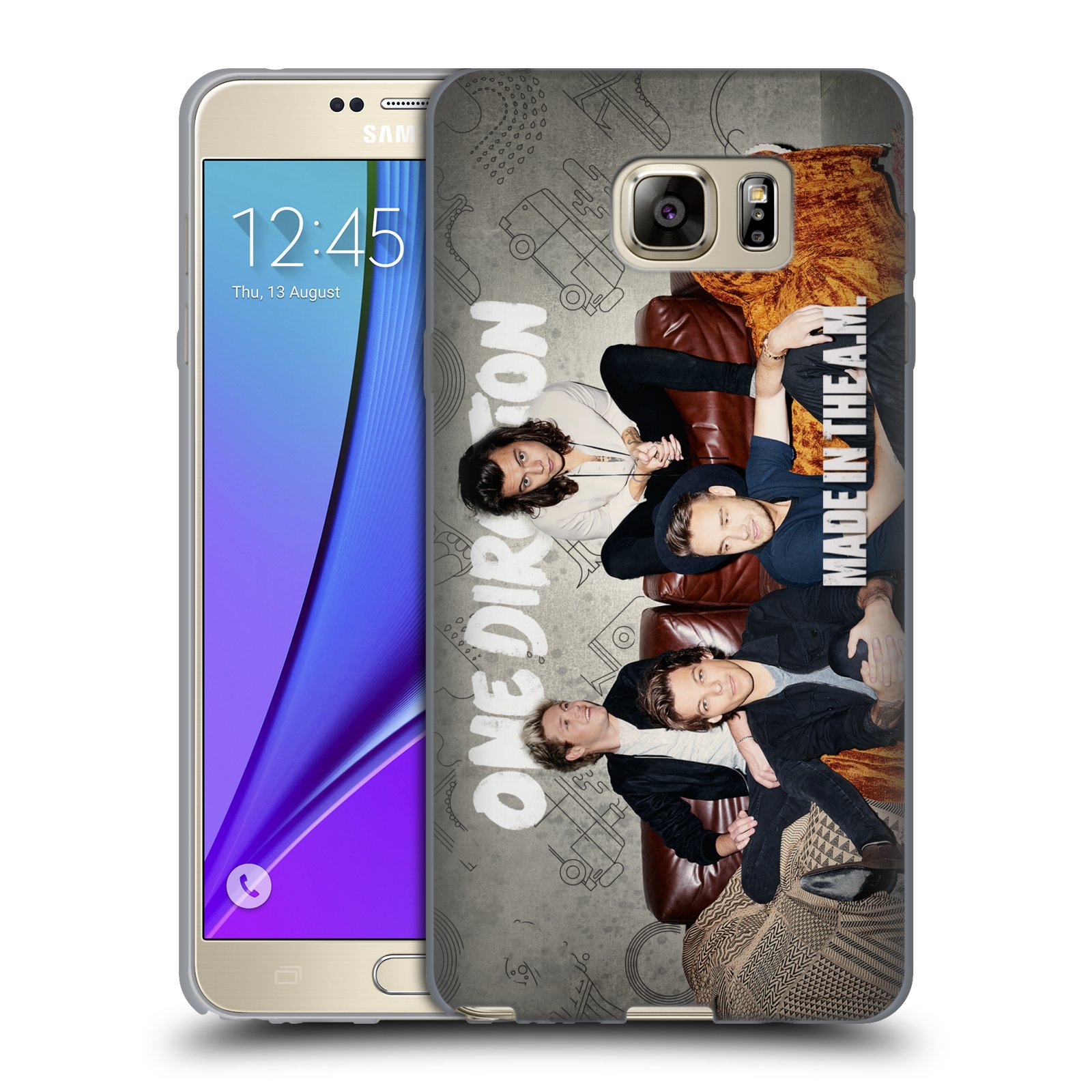 HEAD CASE silikonový obal na mobil Samsung Galaxy Note 5 chlapecká skupina One Direction gauč