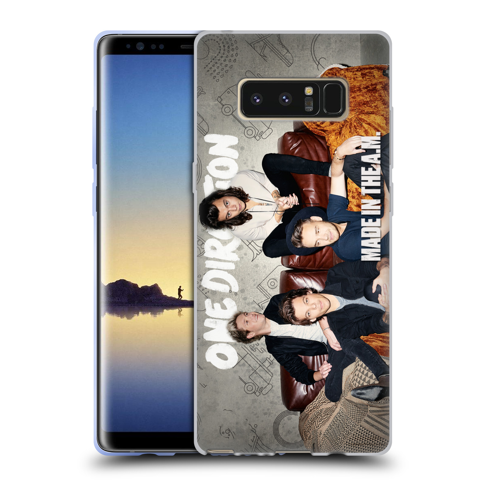 HEAD CASE silikonový obal na mobil Samsung Galaxy Note 8 chlapecká skupina One Direction gauč
