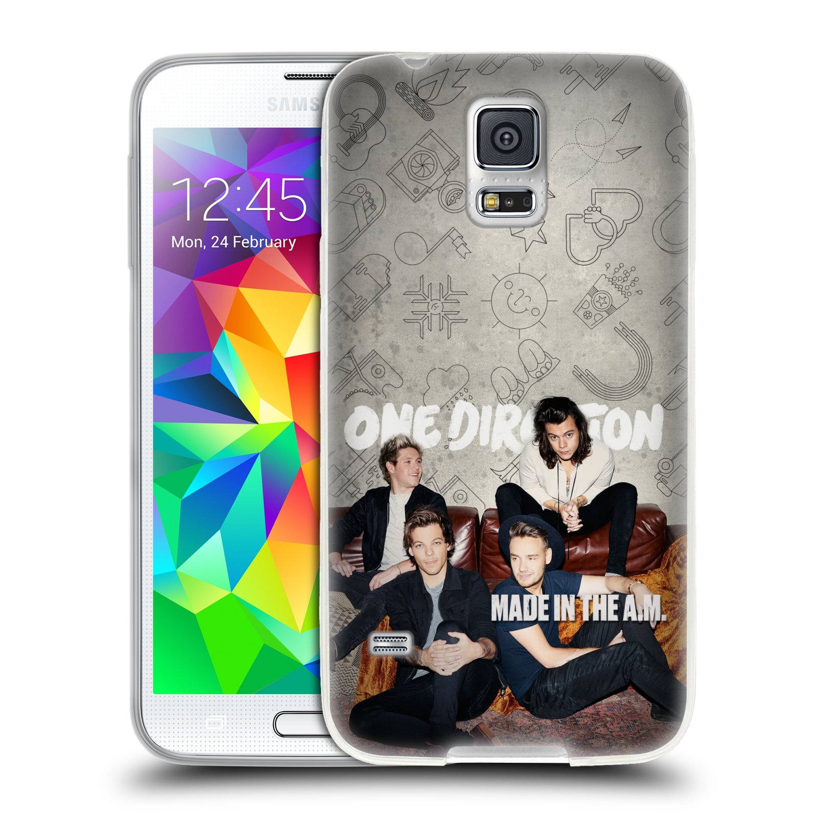 HEAD CASE silikonový obal na mobil Samsung Galaxy S5 chlapecká skupina One Direction gauč