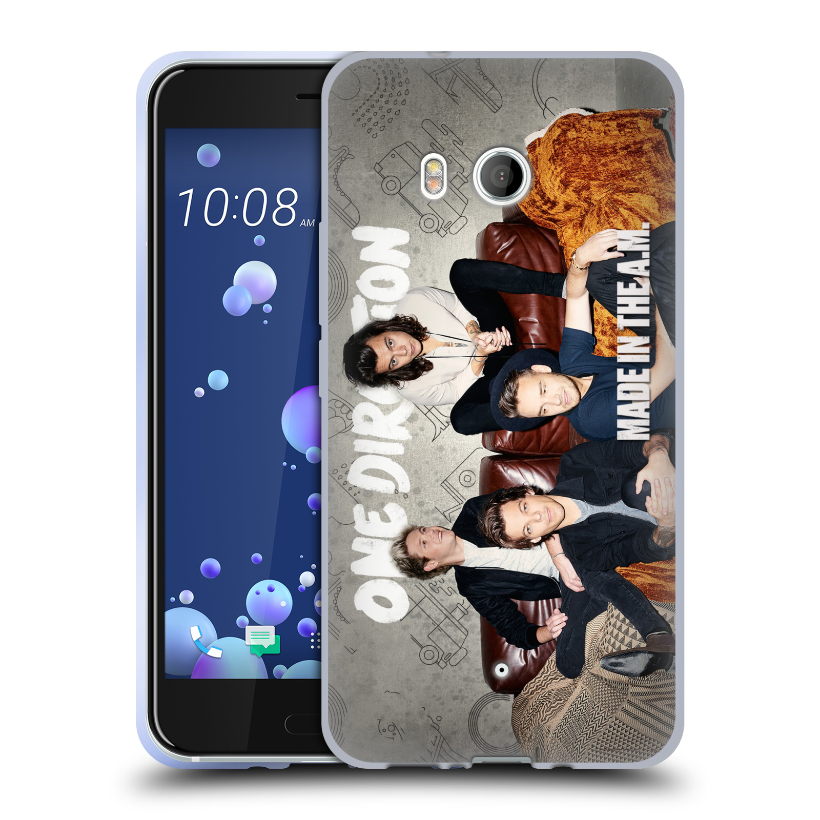 HEAD CASE silikonový obal na mobil HTC U11 / HTC U11 DUAL SIM chlapecká skupina One Direction gauč