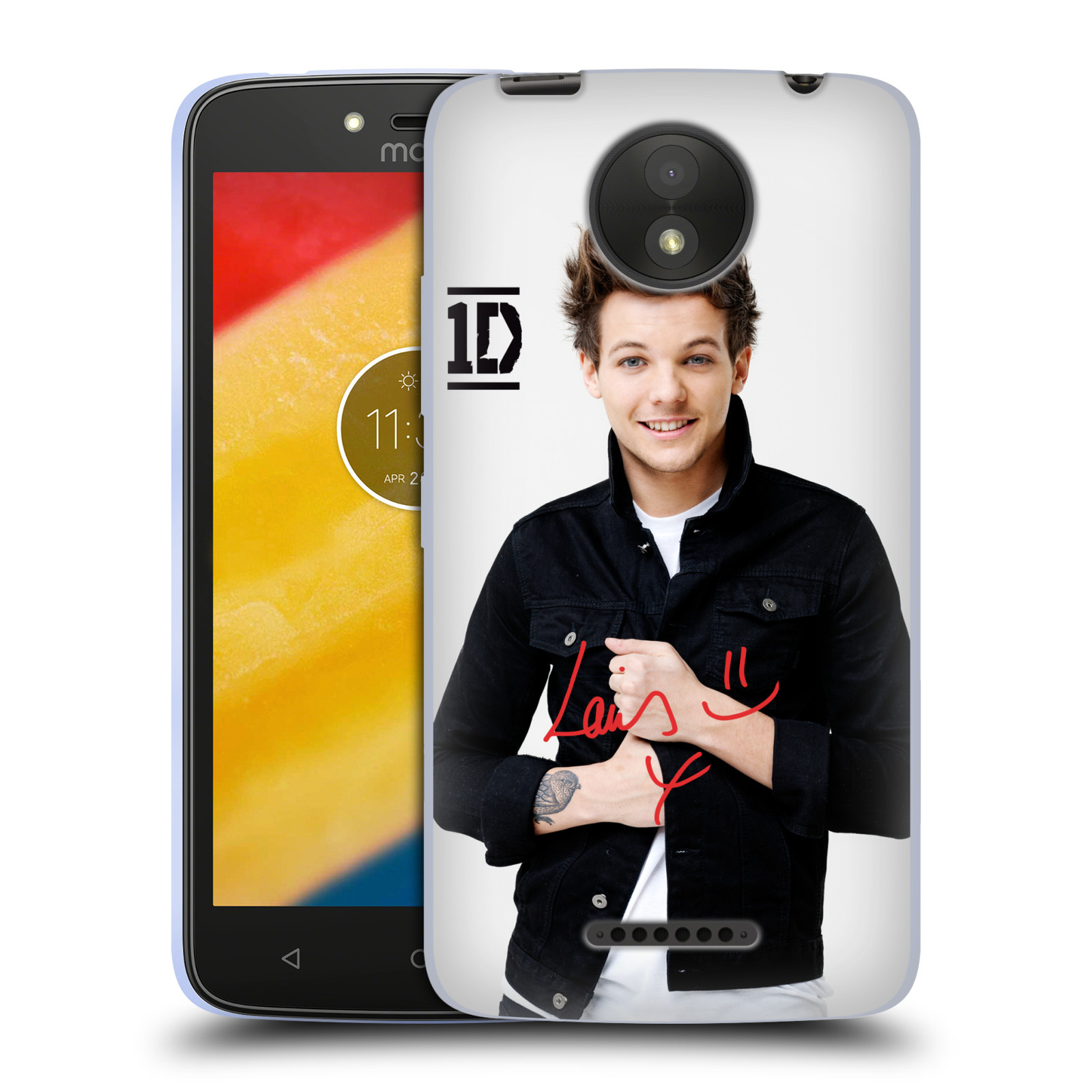 HEAD CASE silikonový obal na mobil Lenovo Moto C PLUS One Direction zpěvák Louis bunda