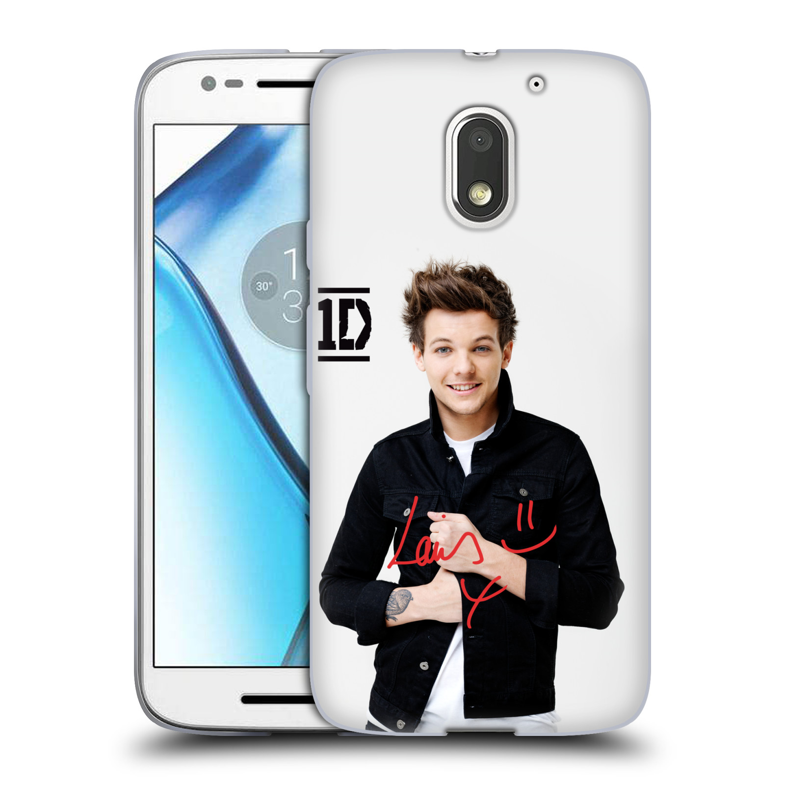 HEAD CASE silikonový obal na mobil Lenovo Moto E3 One Direction zpěvák Louis bunda