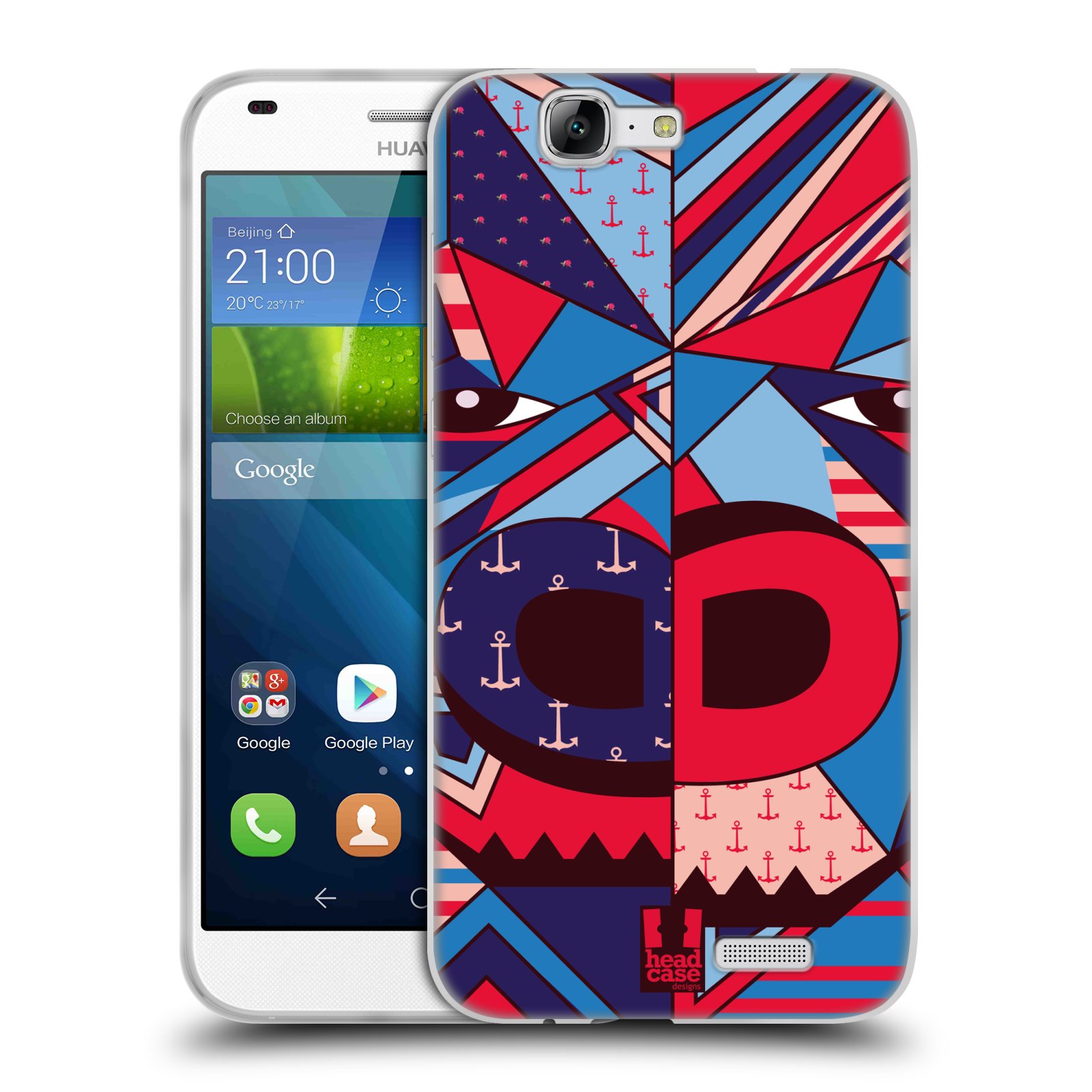 HEAD CASE silikonový obal na mobil Huawei Ascend G7 Abstraktní zvířátka GORILA