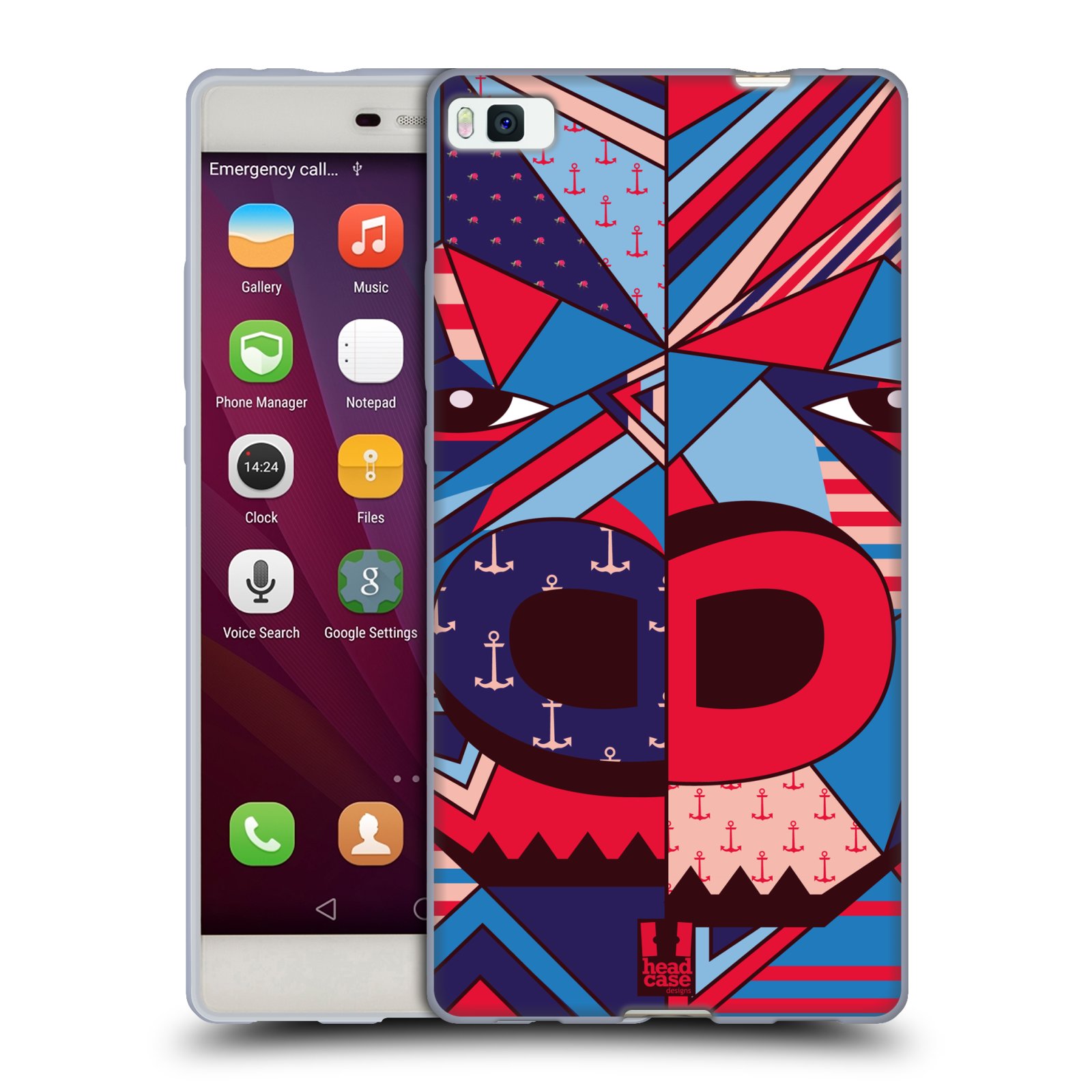 HEAD CASE silikonový obal na mobil Huawei Ascend P8 Abstraktní zvířátka GORILA